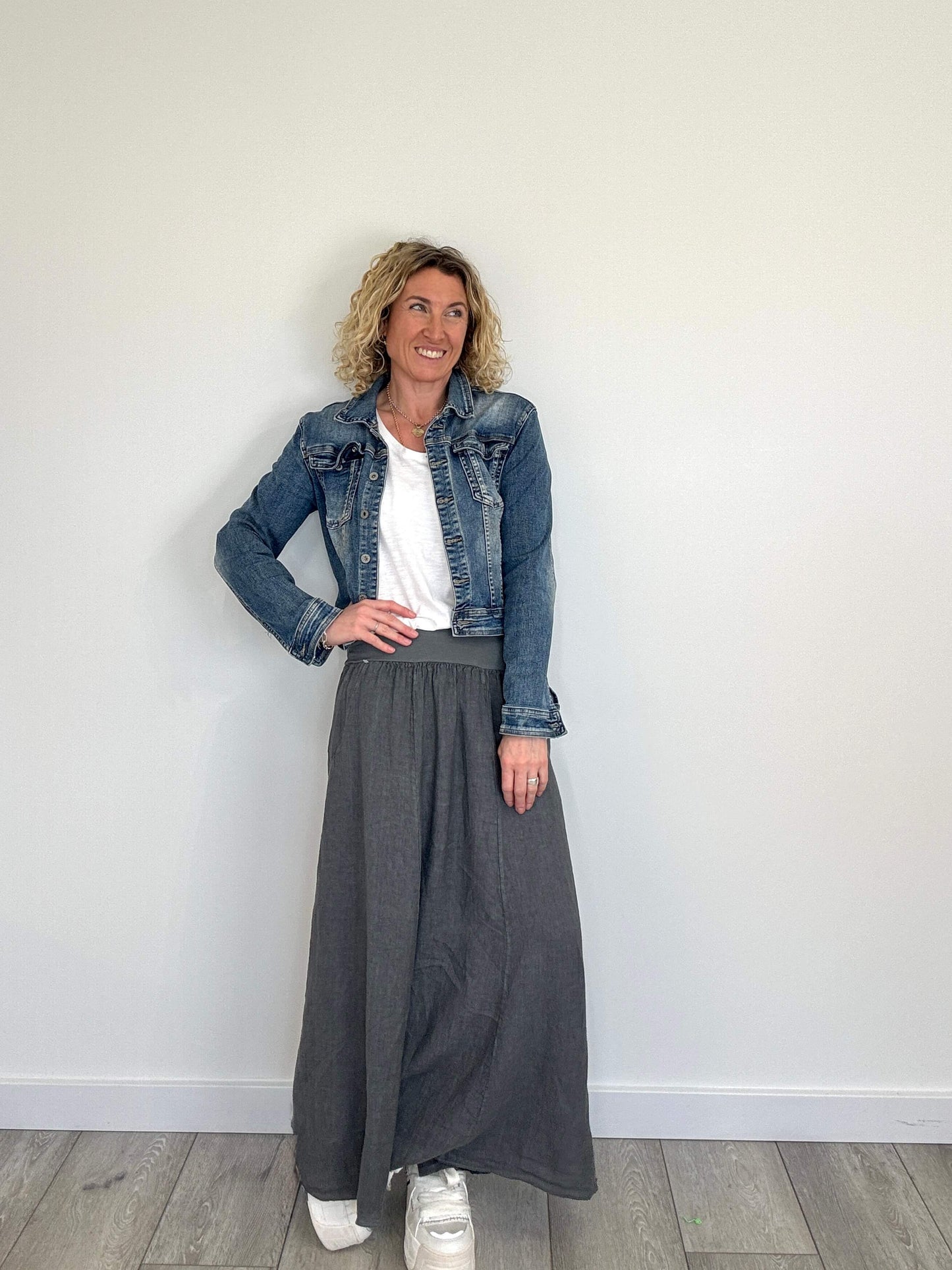 Lilly Maxi Skirt | Slate Grey