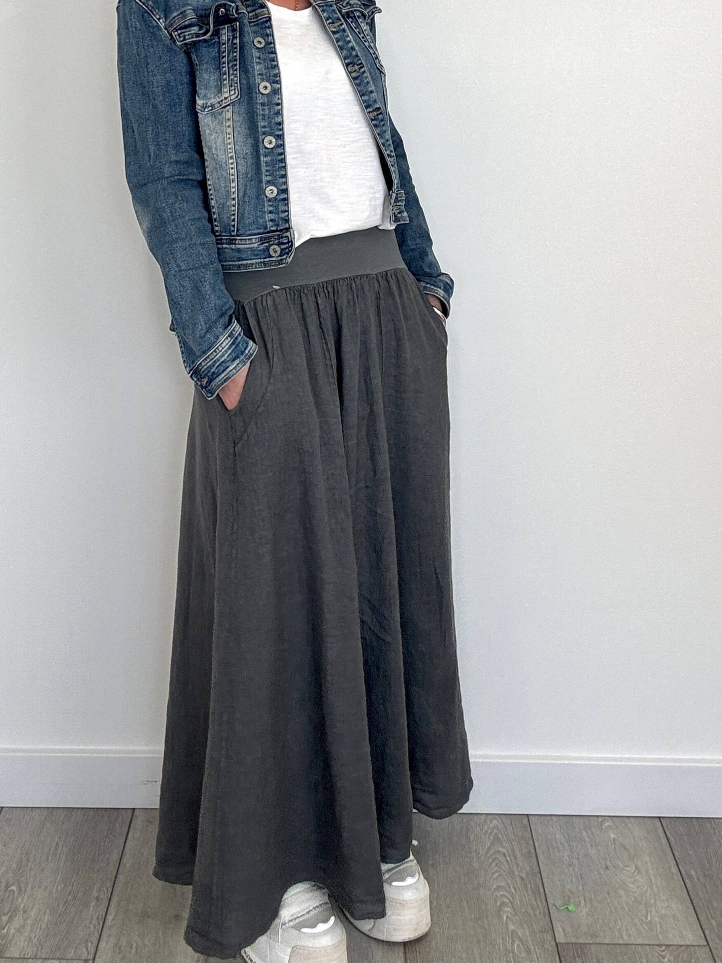 Lilly Maxi Skirt | Slate Grey