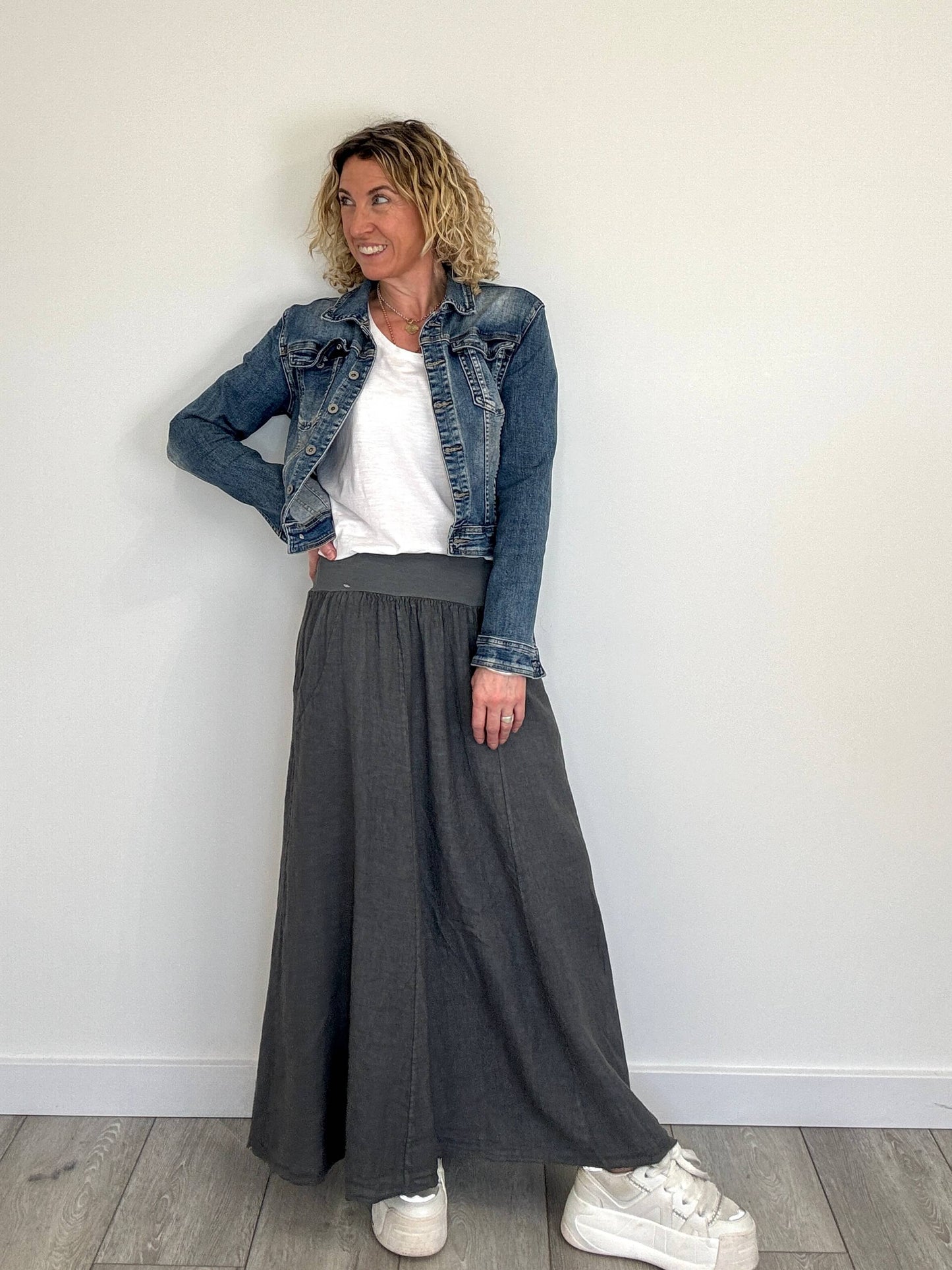 Lilly Maxi Skirt | Slate Grey