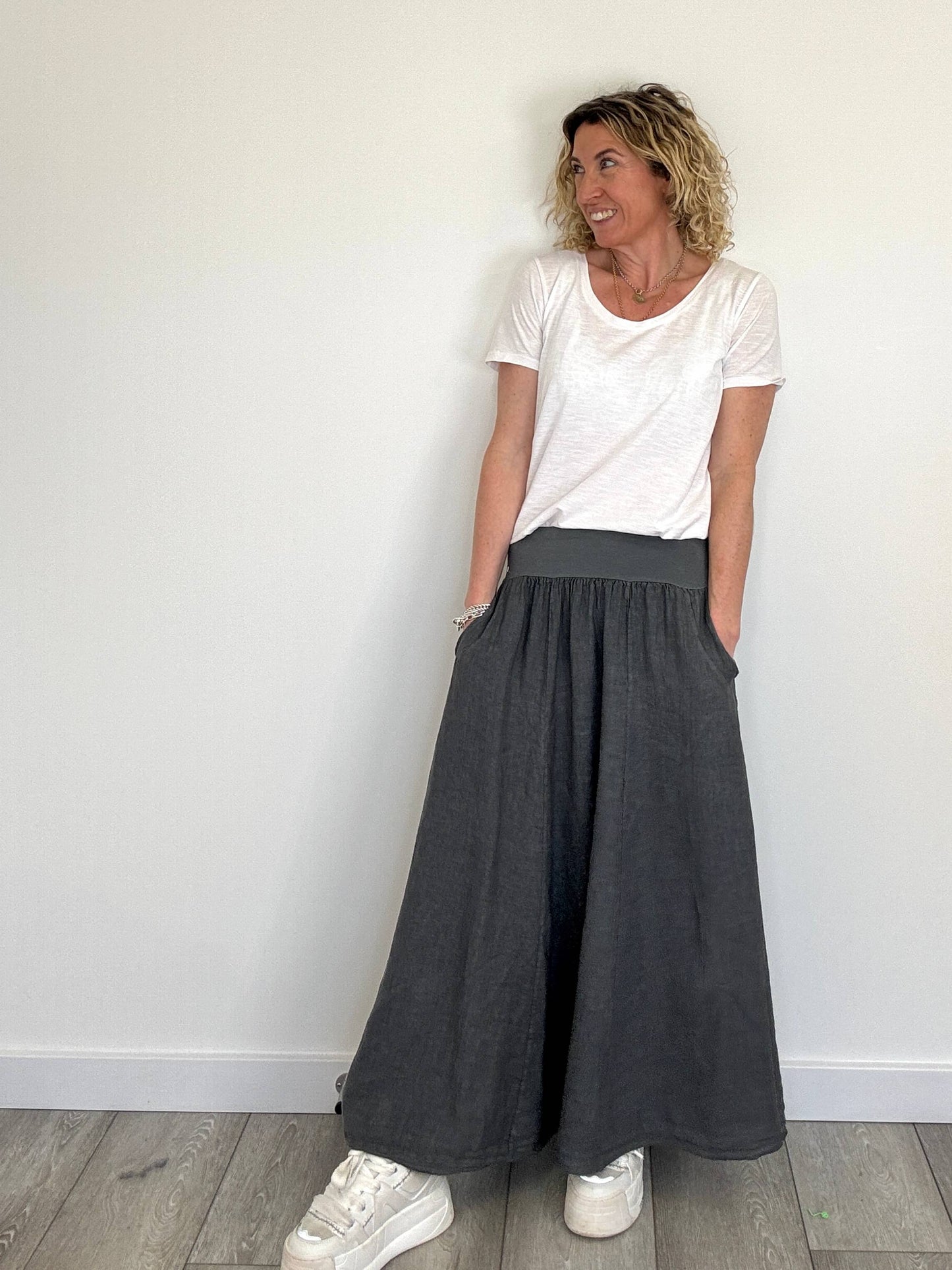 Lilly Maxi Skirt | Slate Grey