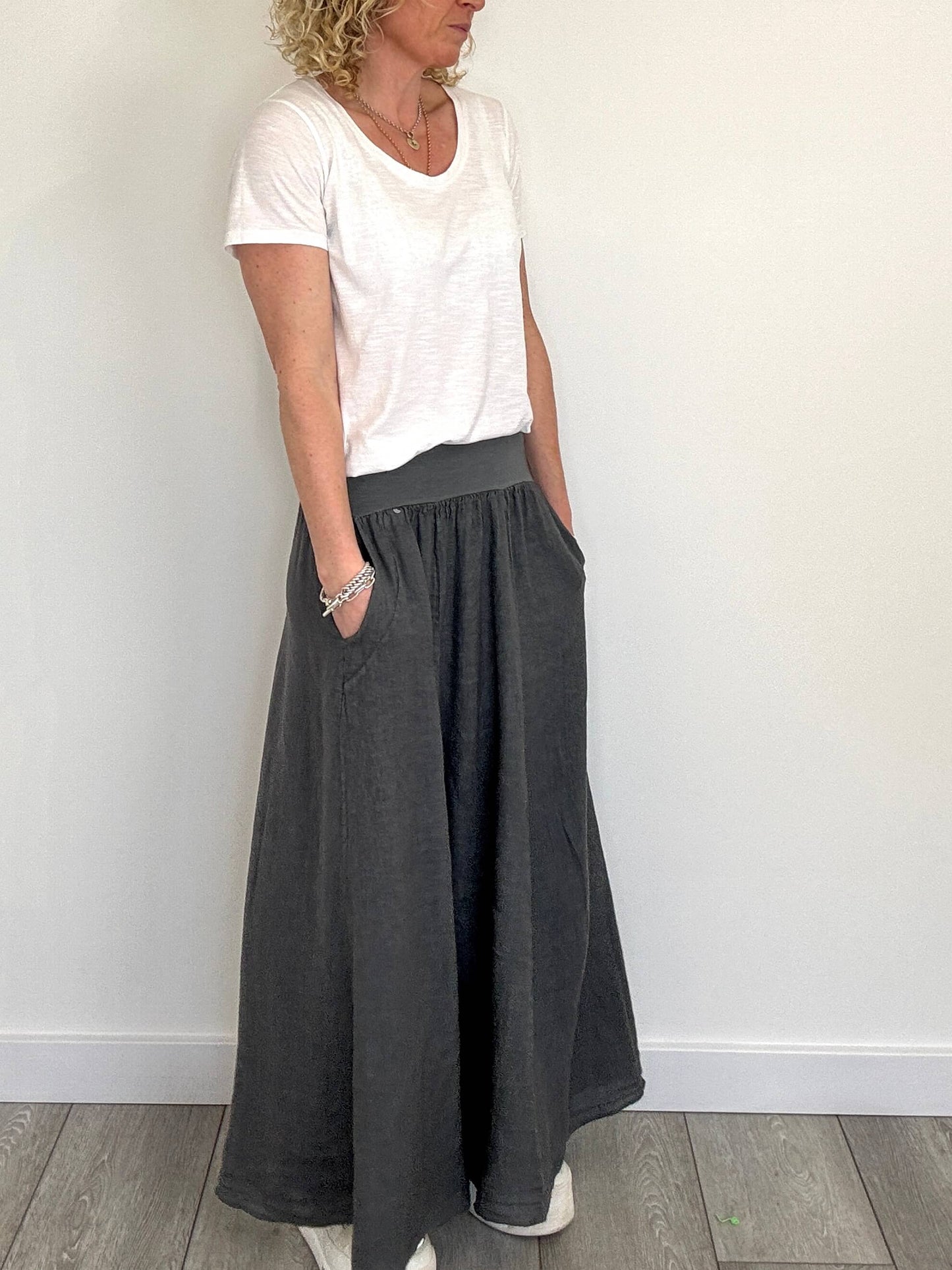 Lilly Maxi Skirt | Slate Grey