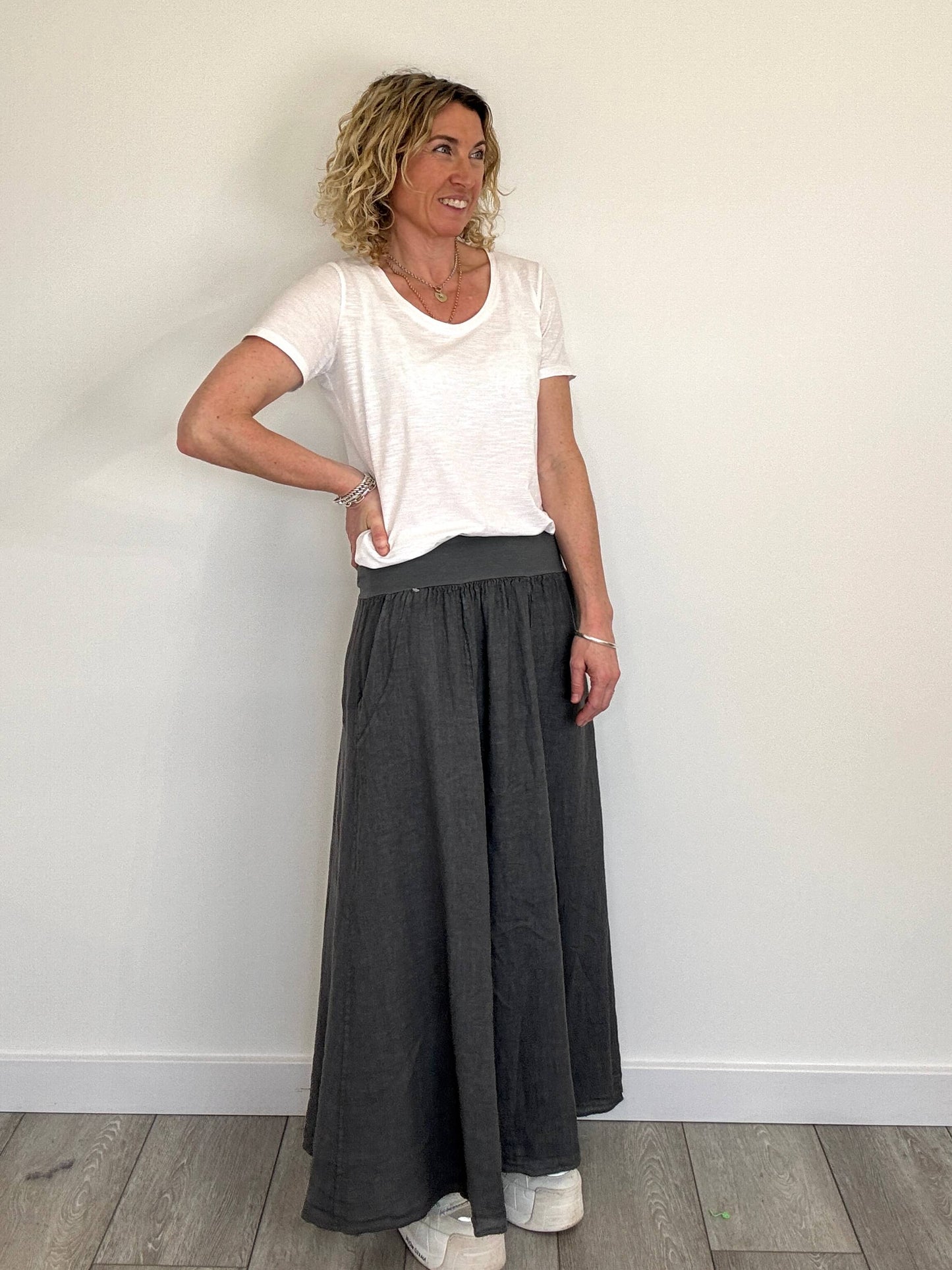 Lilly Maxi Skirt | Slate Grey