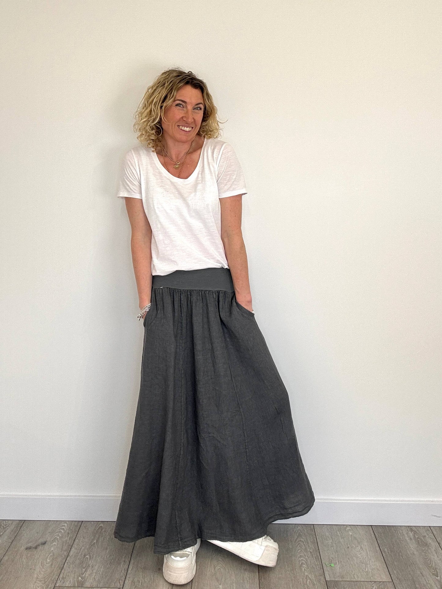 Lilly Maxi Skirt | Slate Grey