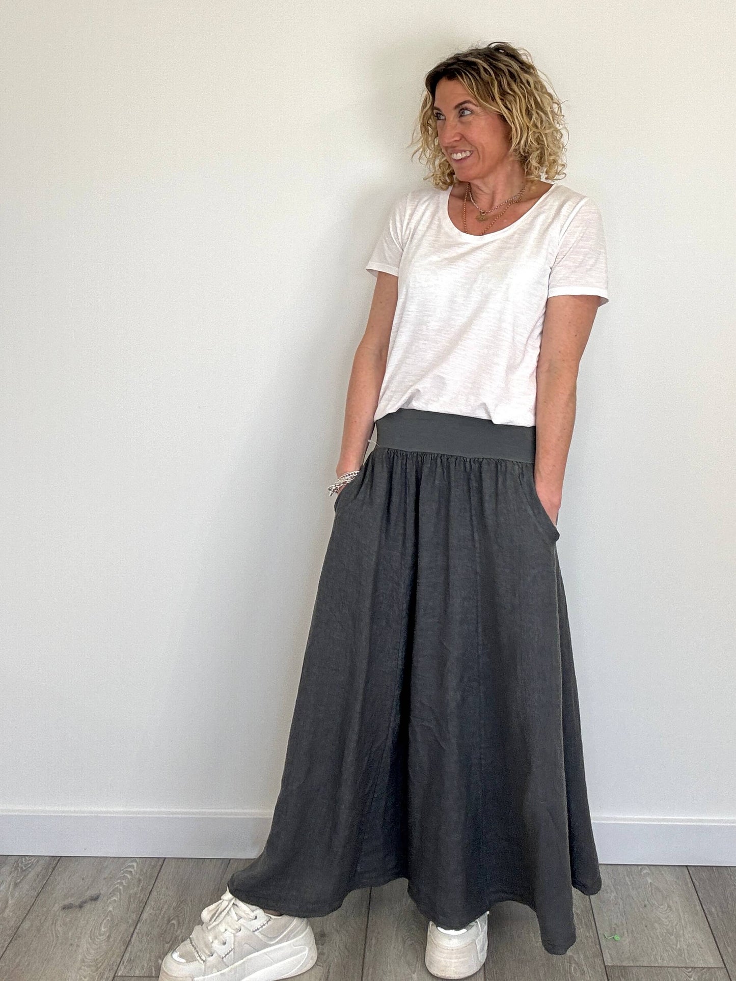 Lilly Maxi Skirt | Slate Grey