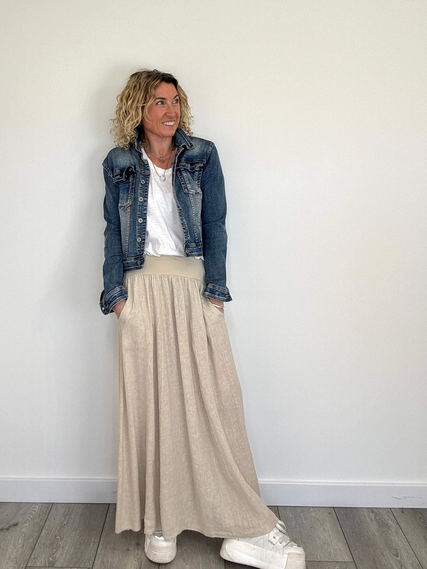 Lilly Maxi Skirt | Stone