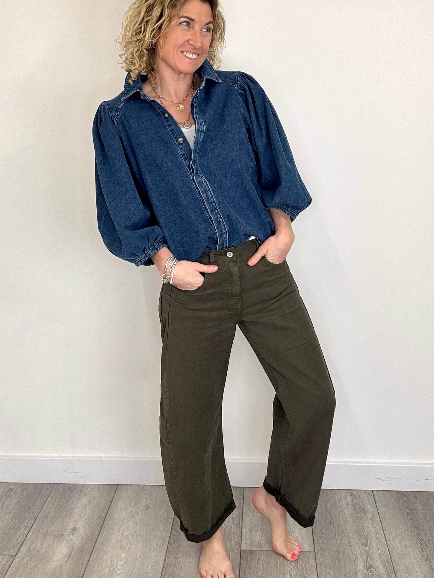 SPRING Carnaby Barrel Jeans |  Khaki (NEW)