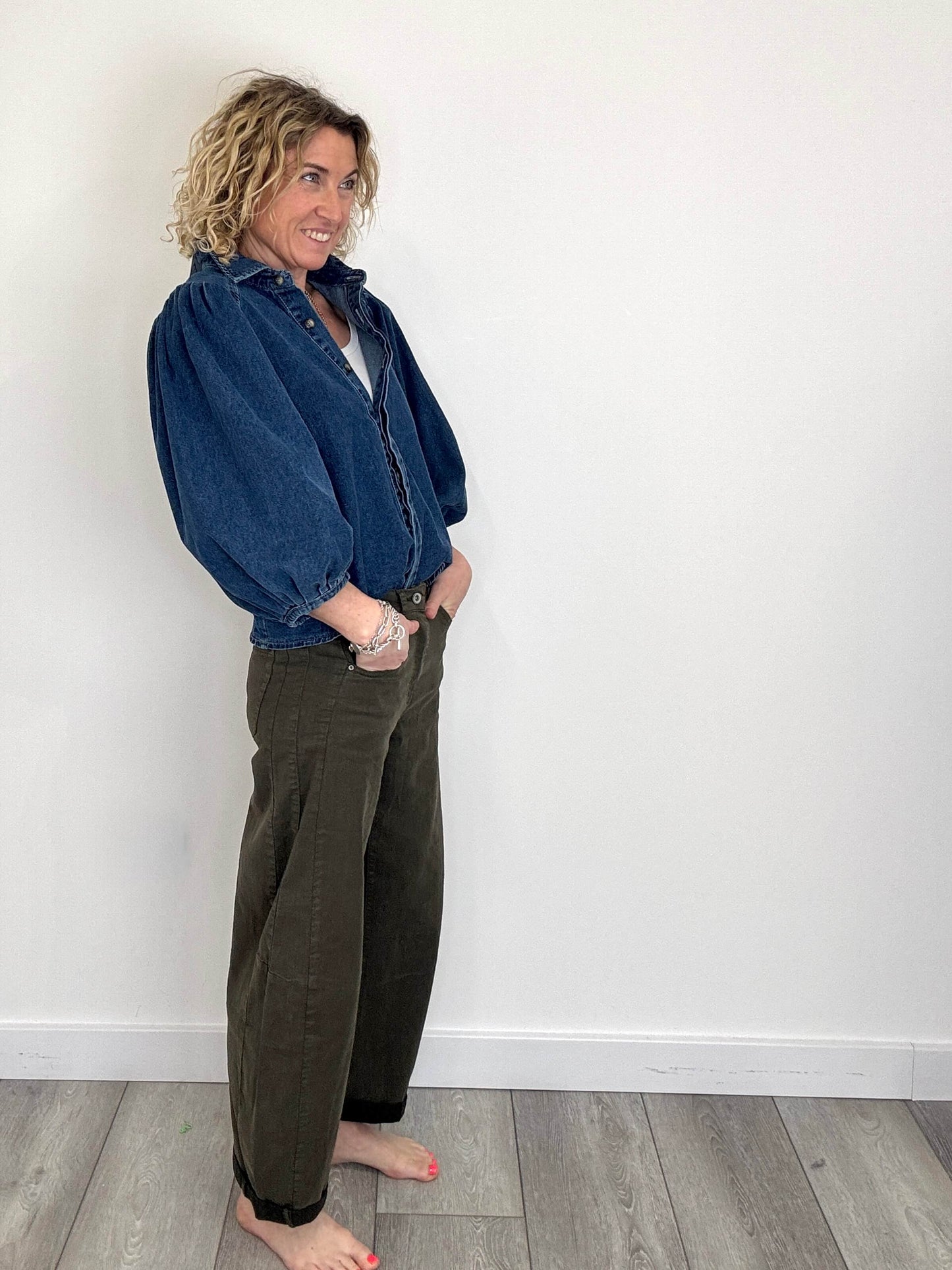 SPRING Carnaby Barrel Jeans |  Khaki (NEW)