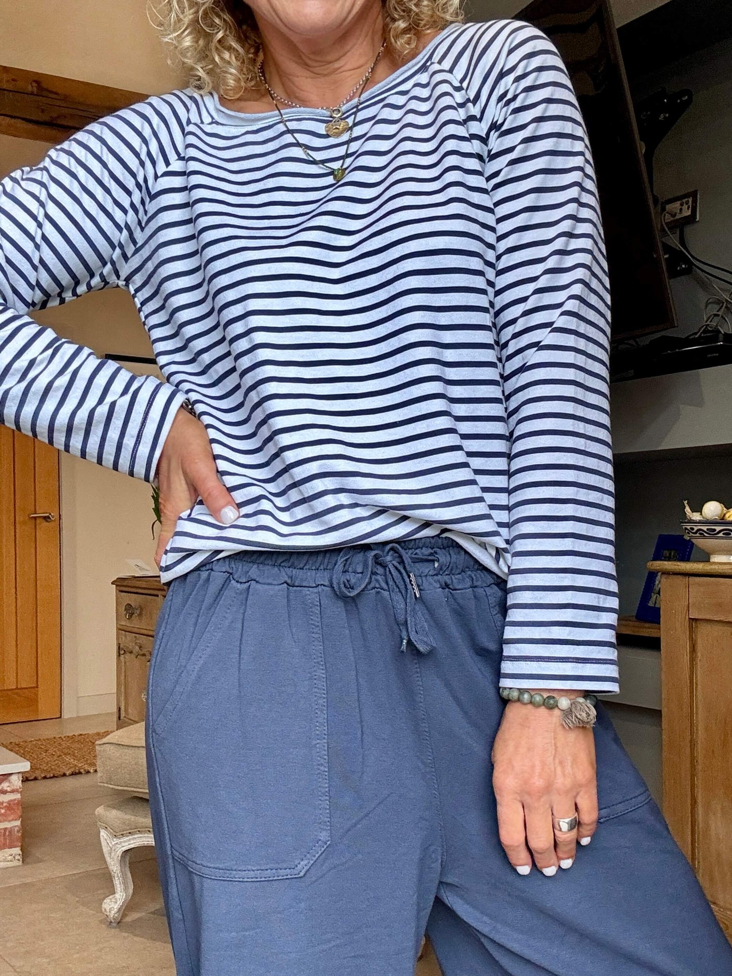Breton Stripe Slub | Nautical Blue