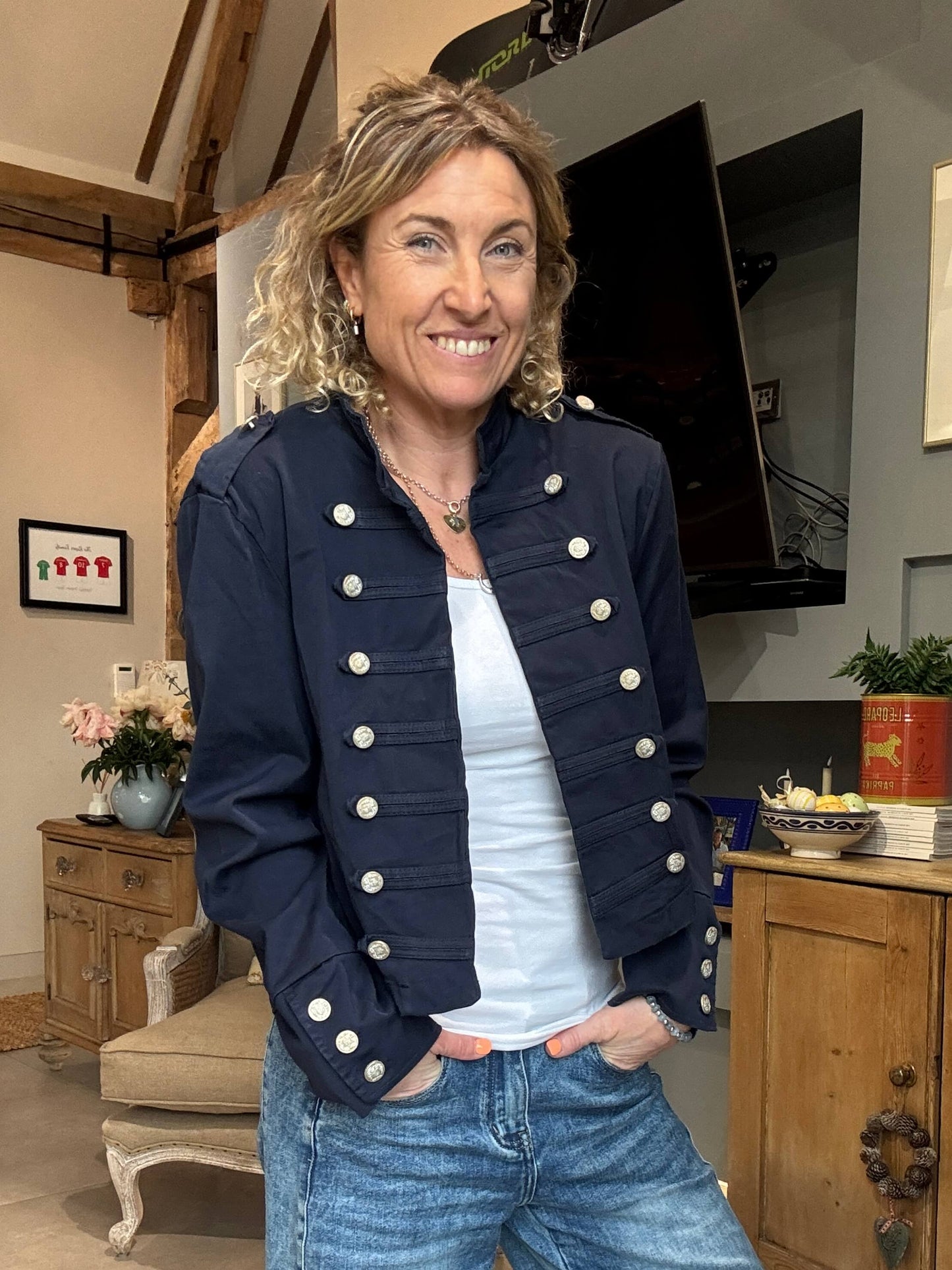 Delta Military Jacket | Navy