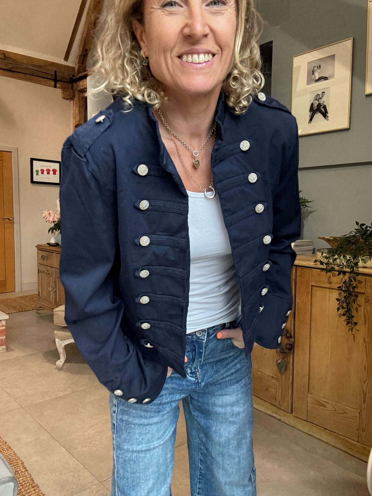 Delta Military Jacket | Navy