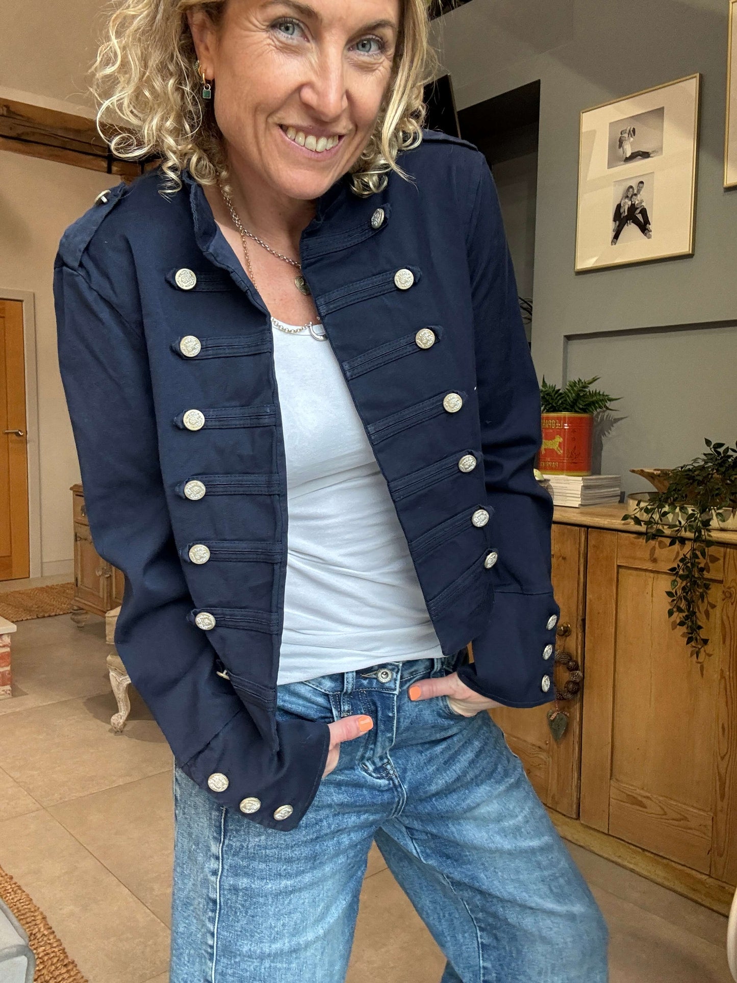 Delta Military Jacket | Navy
