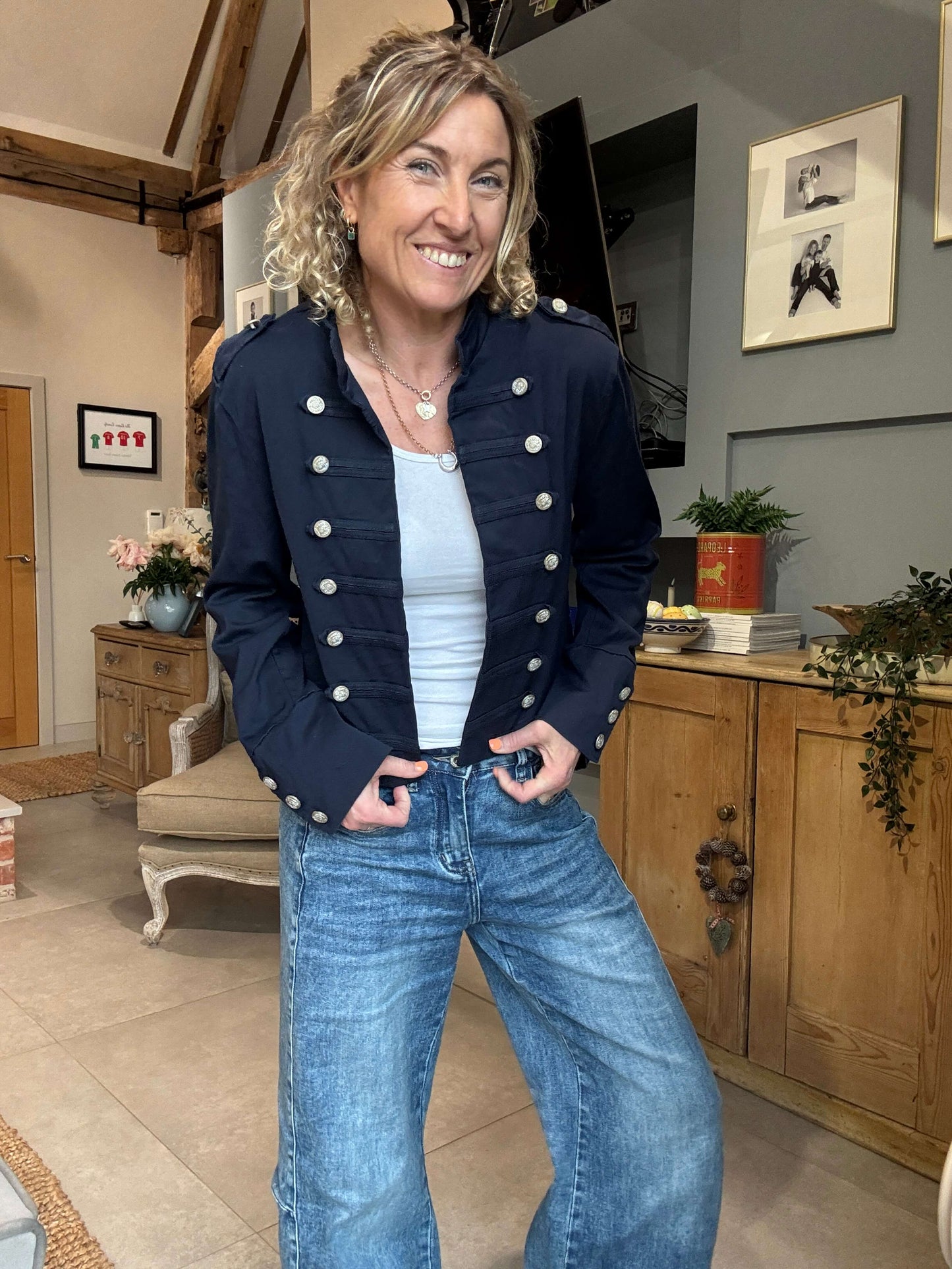 Delta Military Jacket | Navy