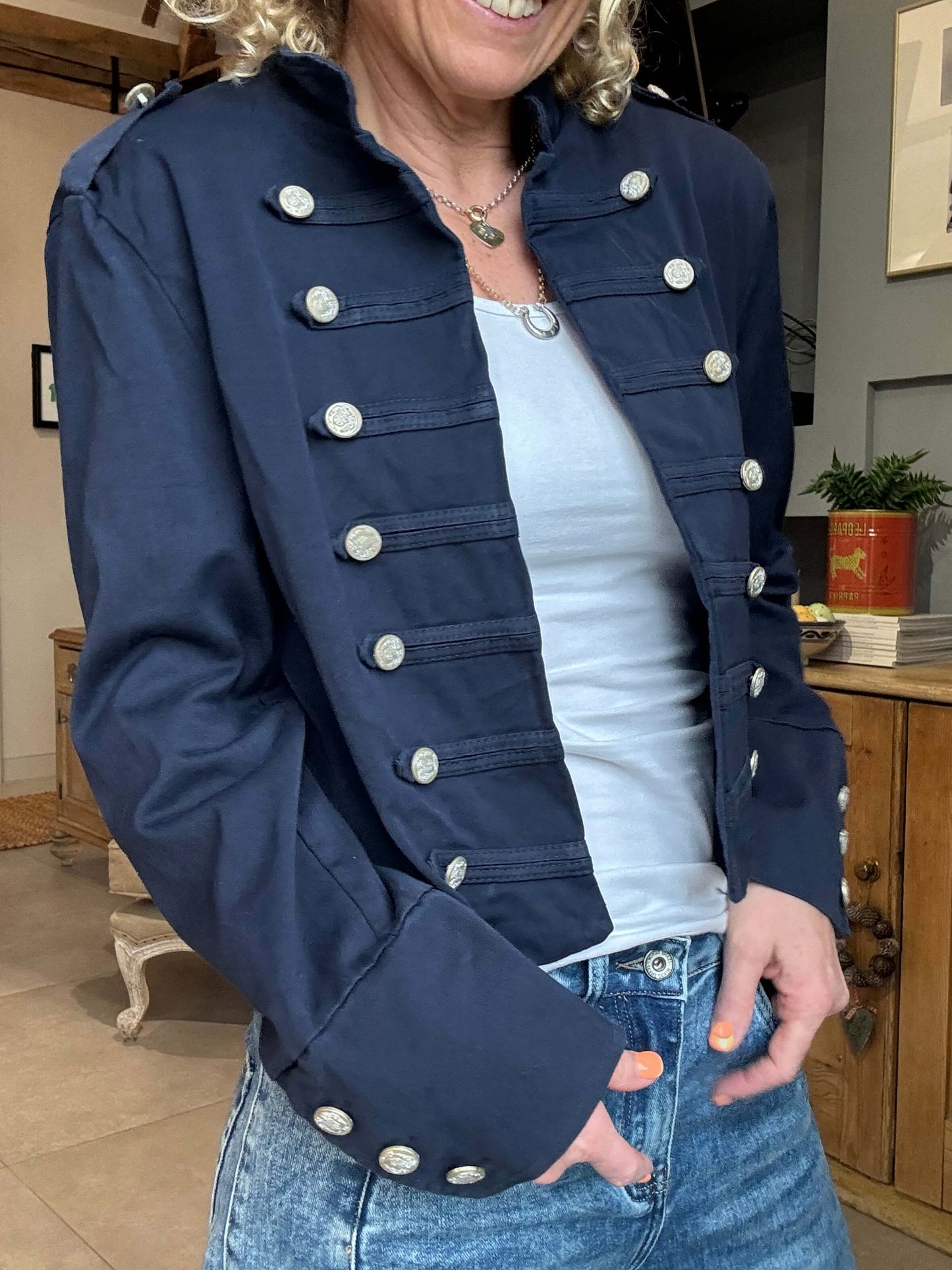 Delta Military Jacket | Navy