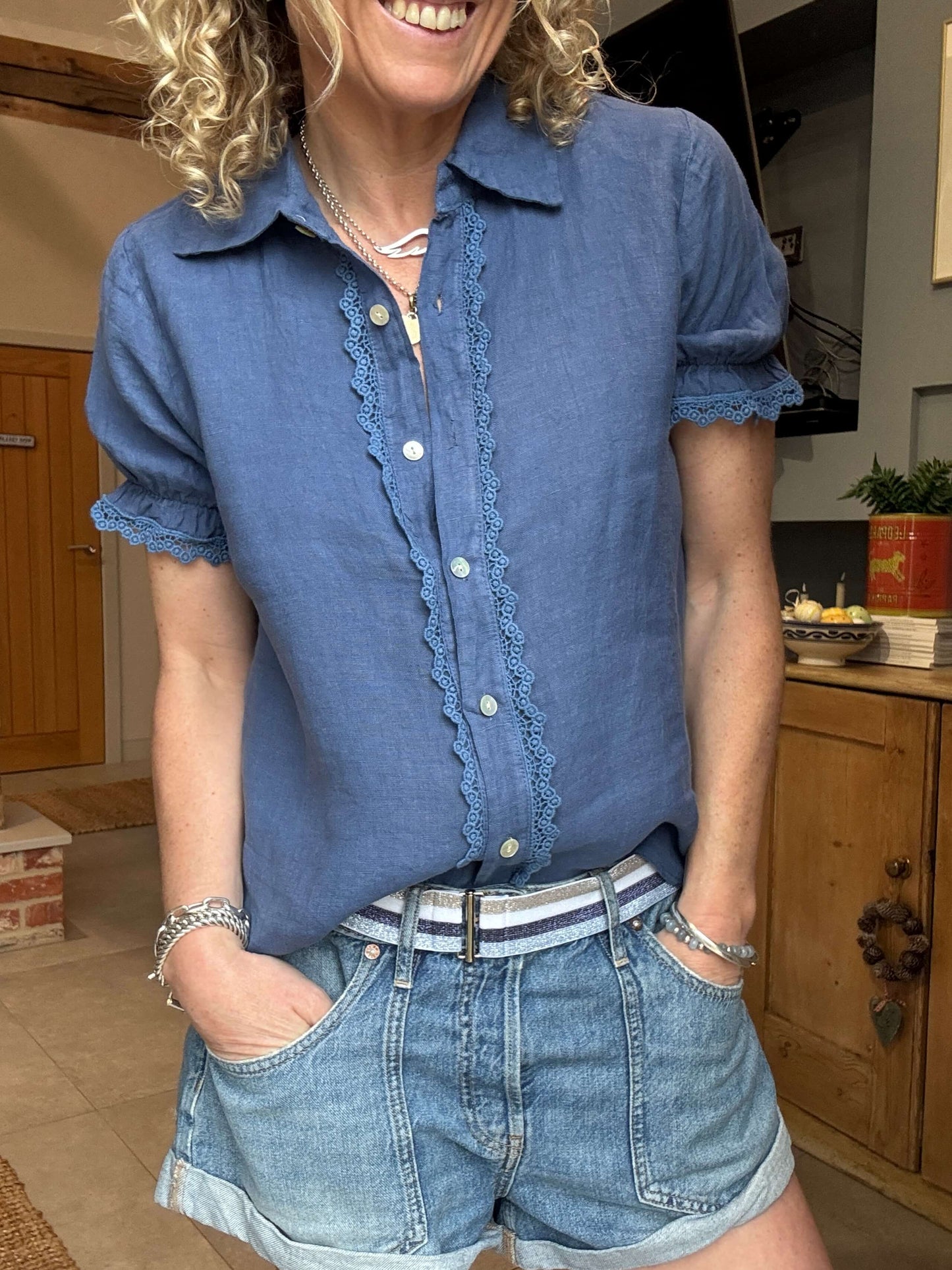 Lottie Blouse | Cornflower Blue