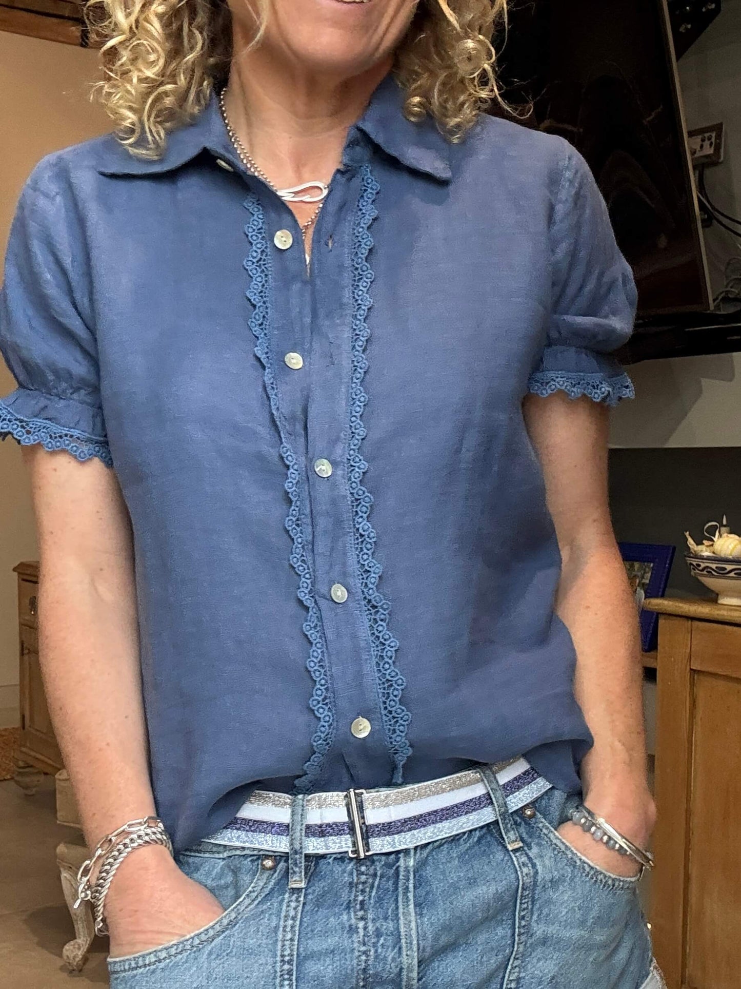 Lottie Blouse | Cornflower Blue
