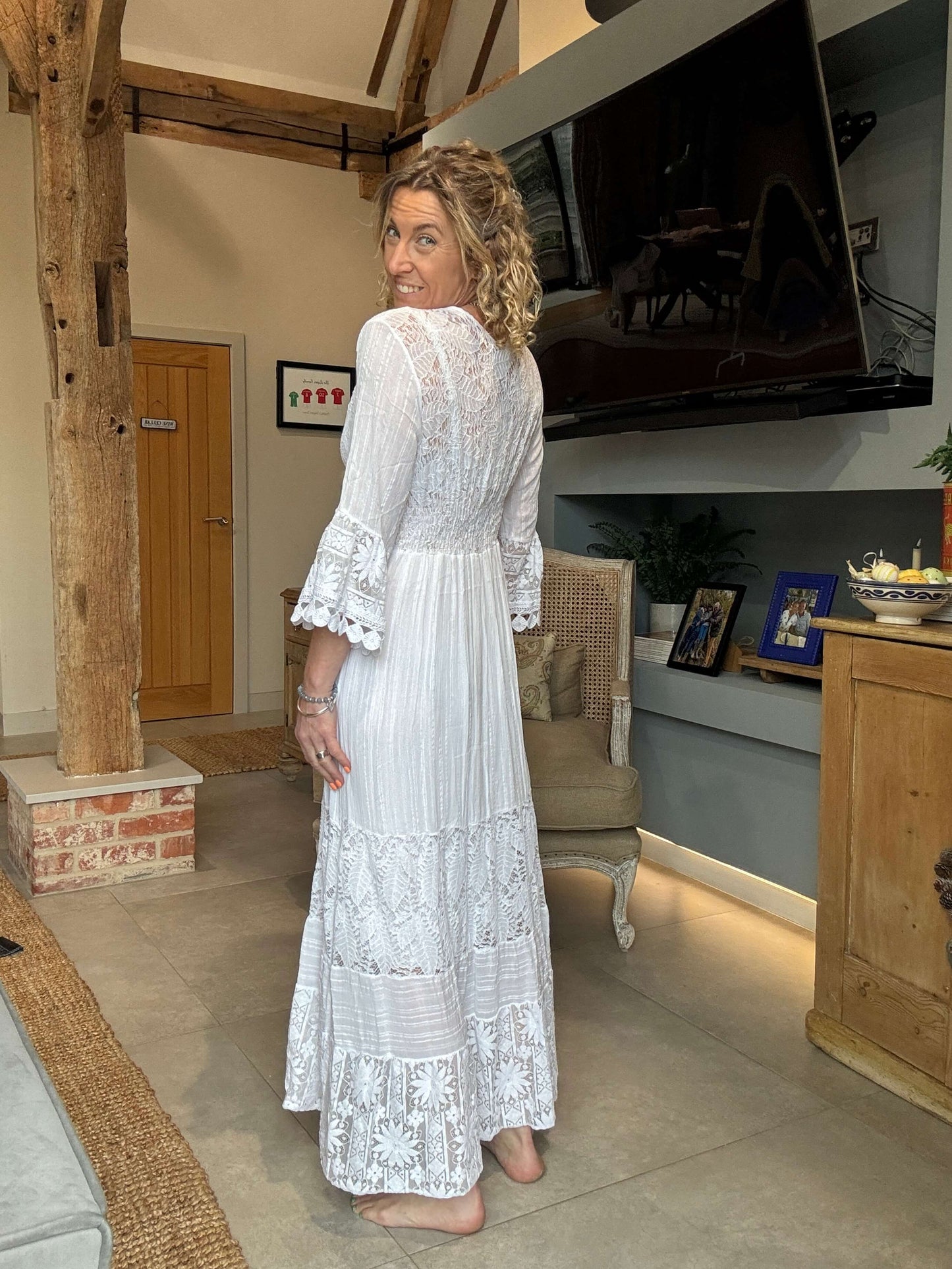 Santorini Dress | White