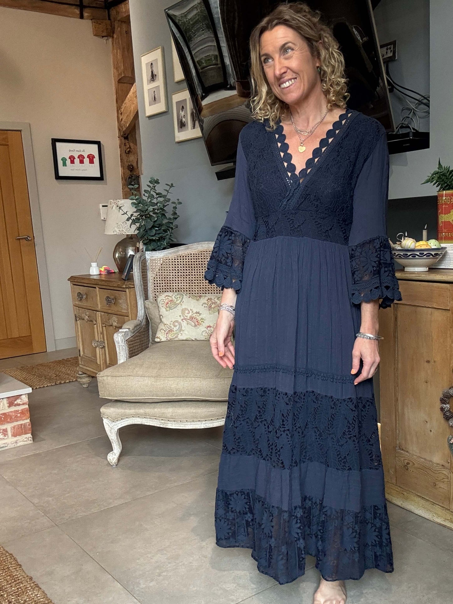 Santorini Dress | Navy
