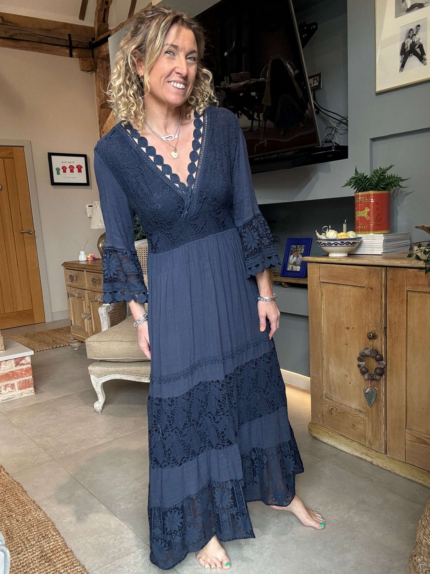 Santorini Dress | Navy