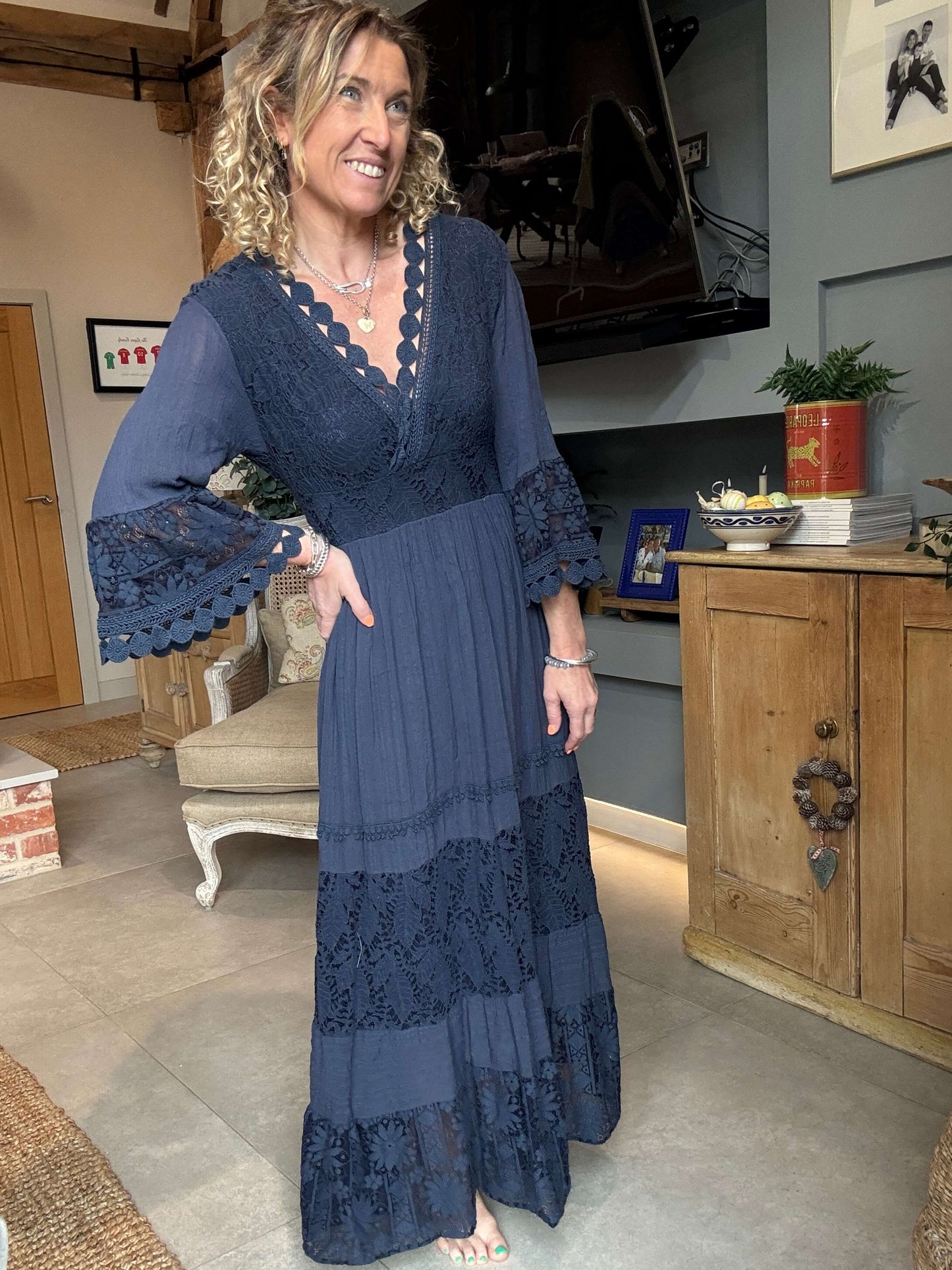 Santorini Dress | Navy