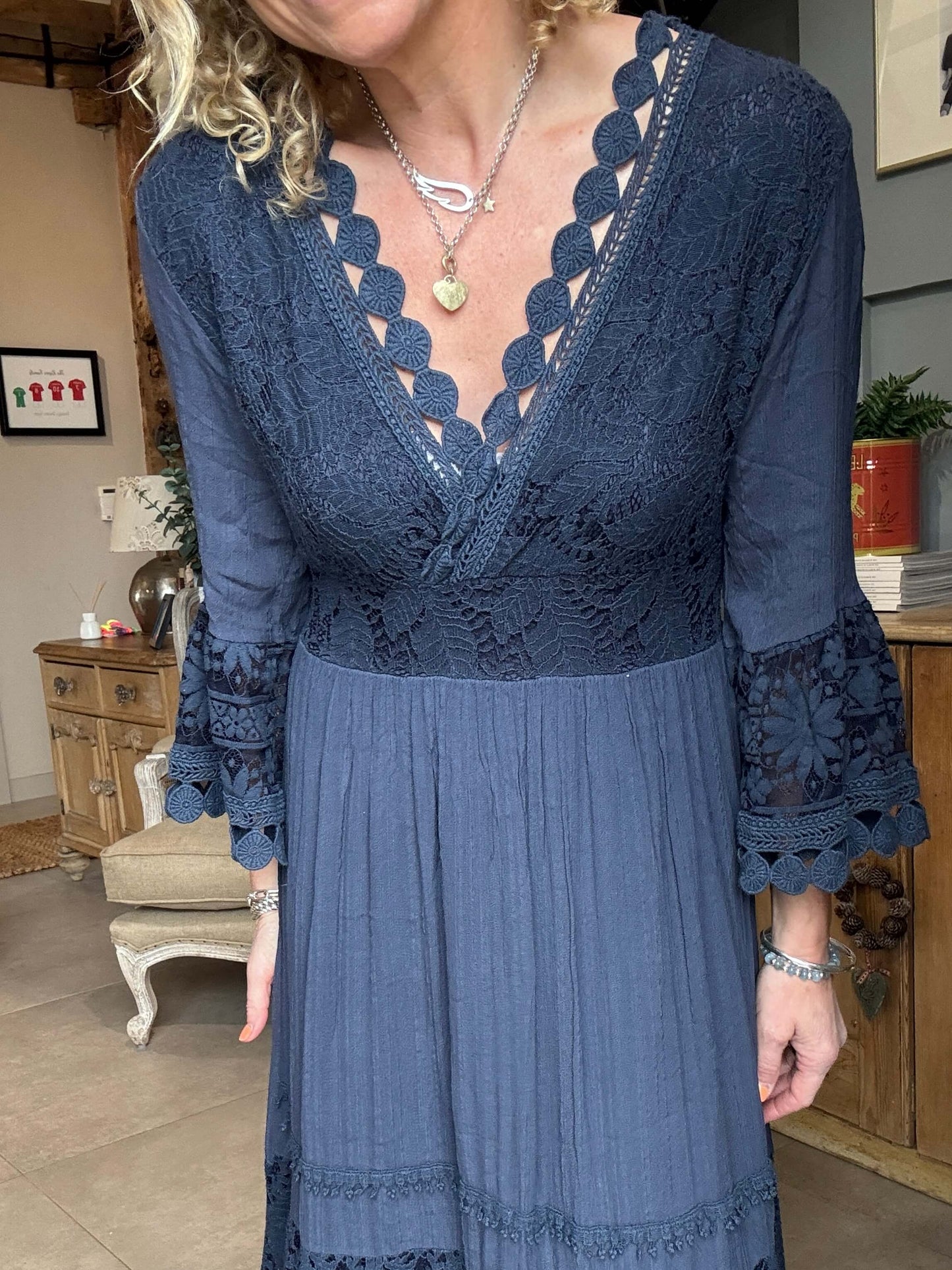 Santorini Dress | Navy