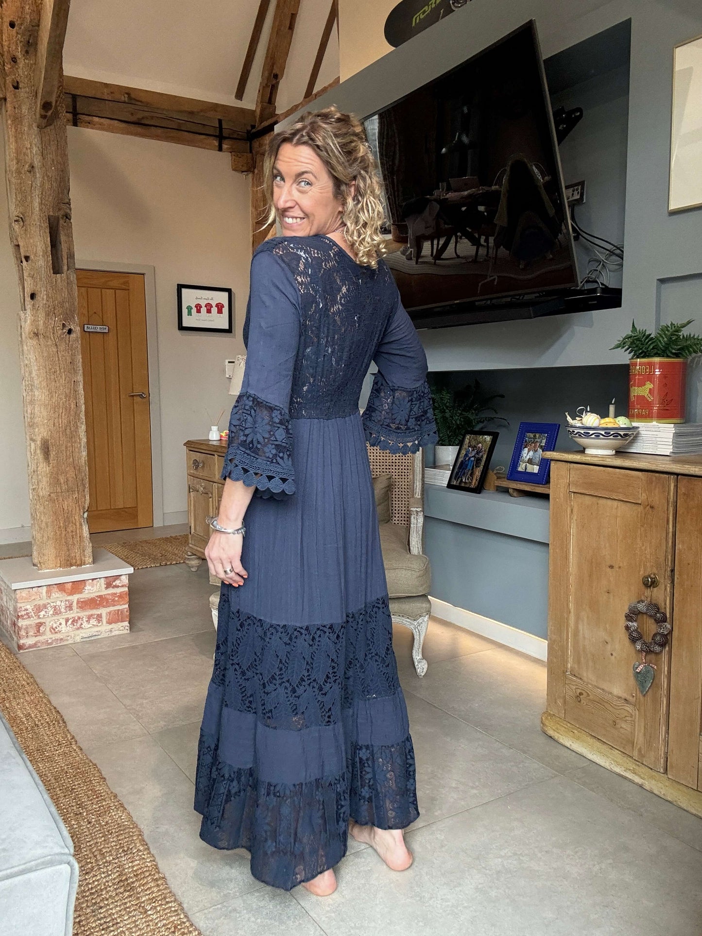 Santorini Dress | Navy