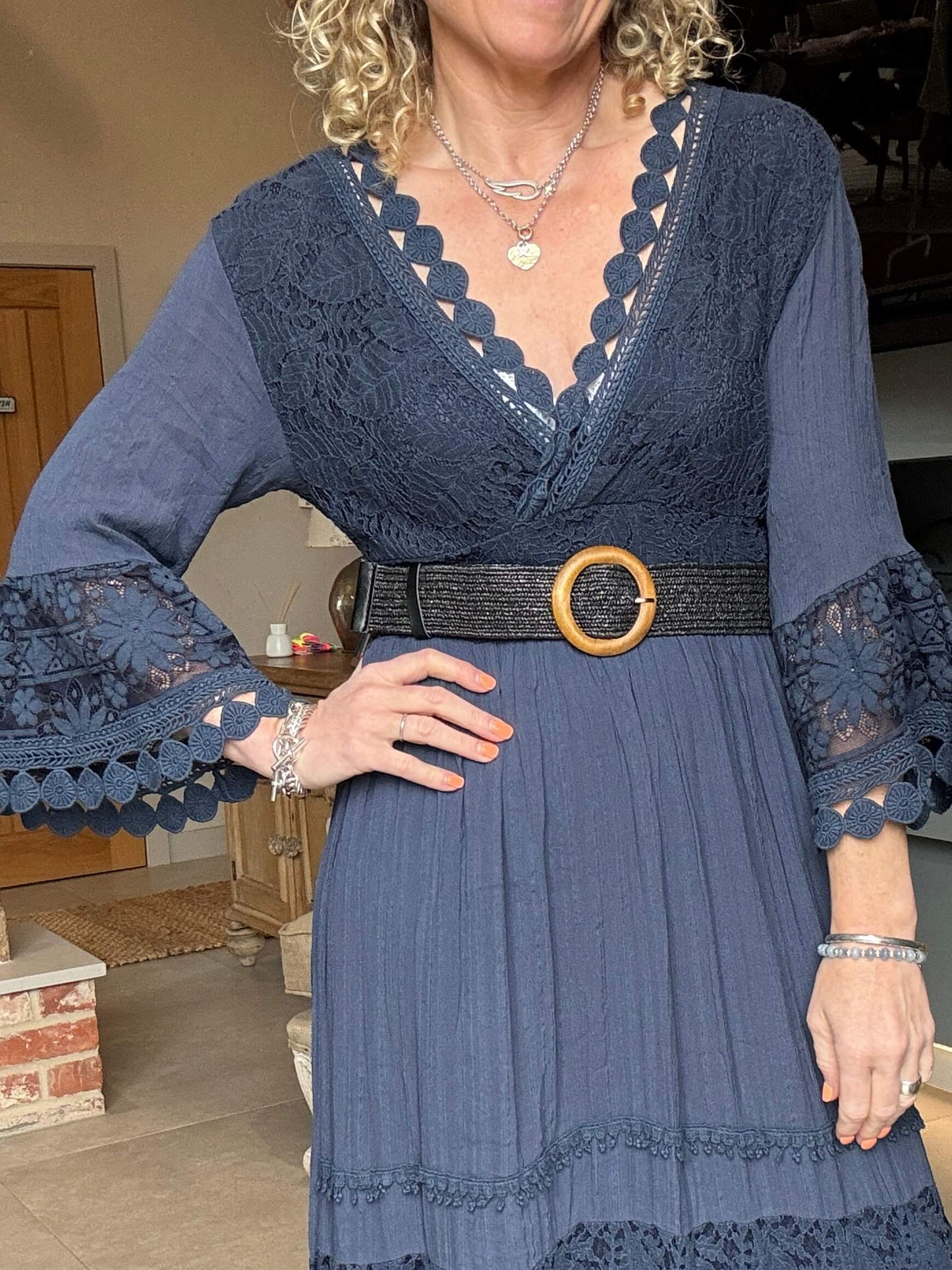 Santorini Dress | Navy