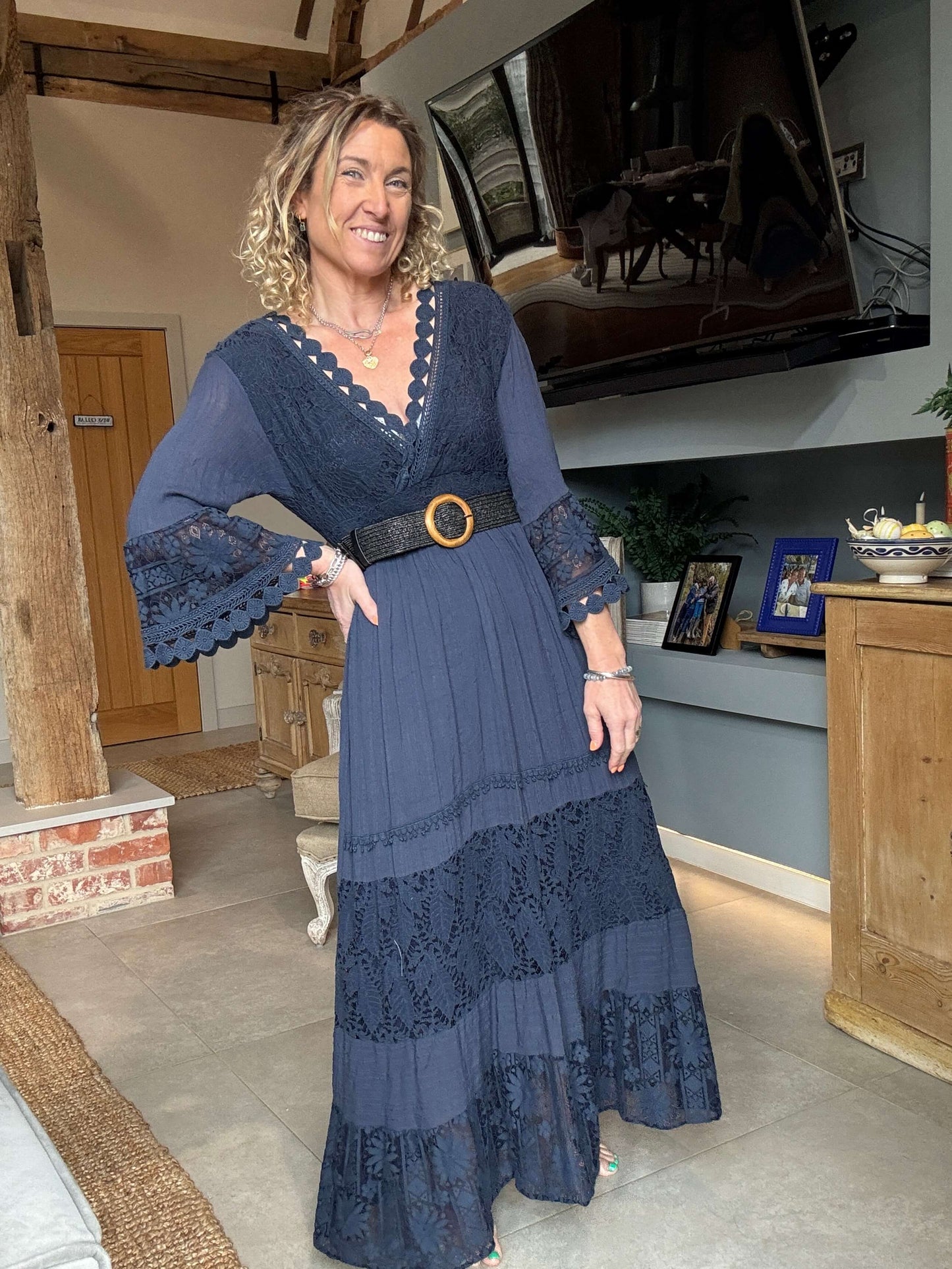 Santorini Dress | Navy