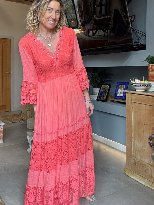 Santorini Dress | Coral
