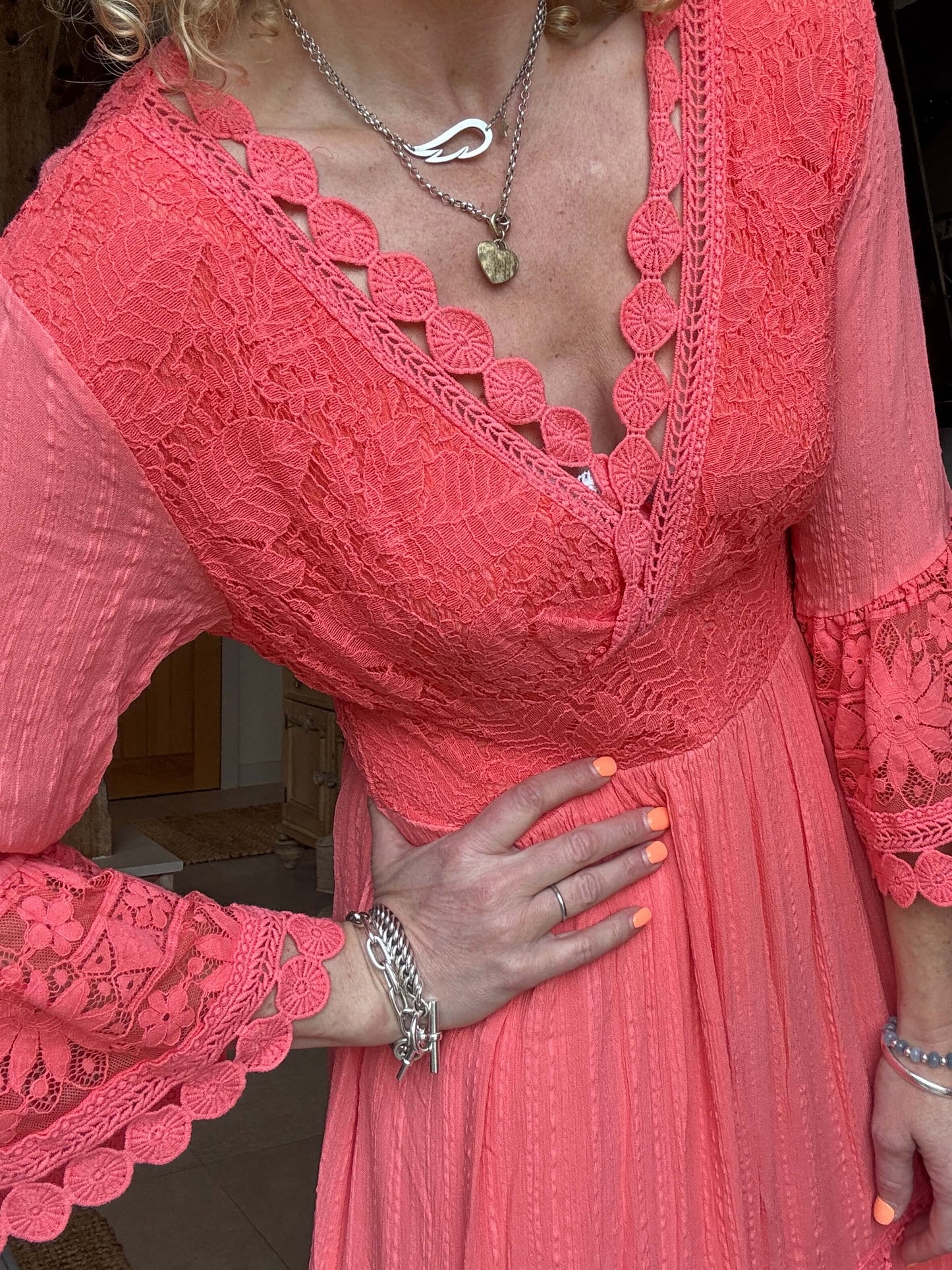 Santorini Dress | Coral