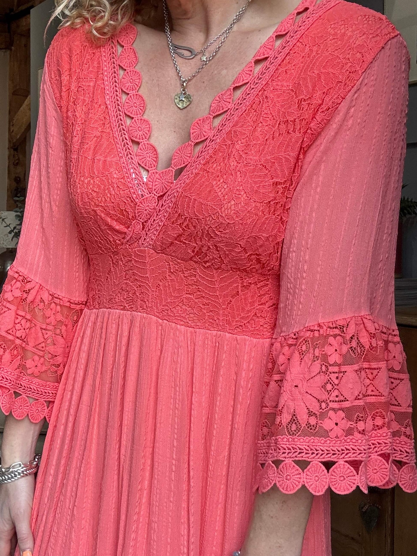 Santorini Dress | Coral