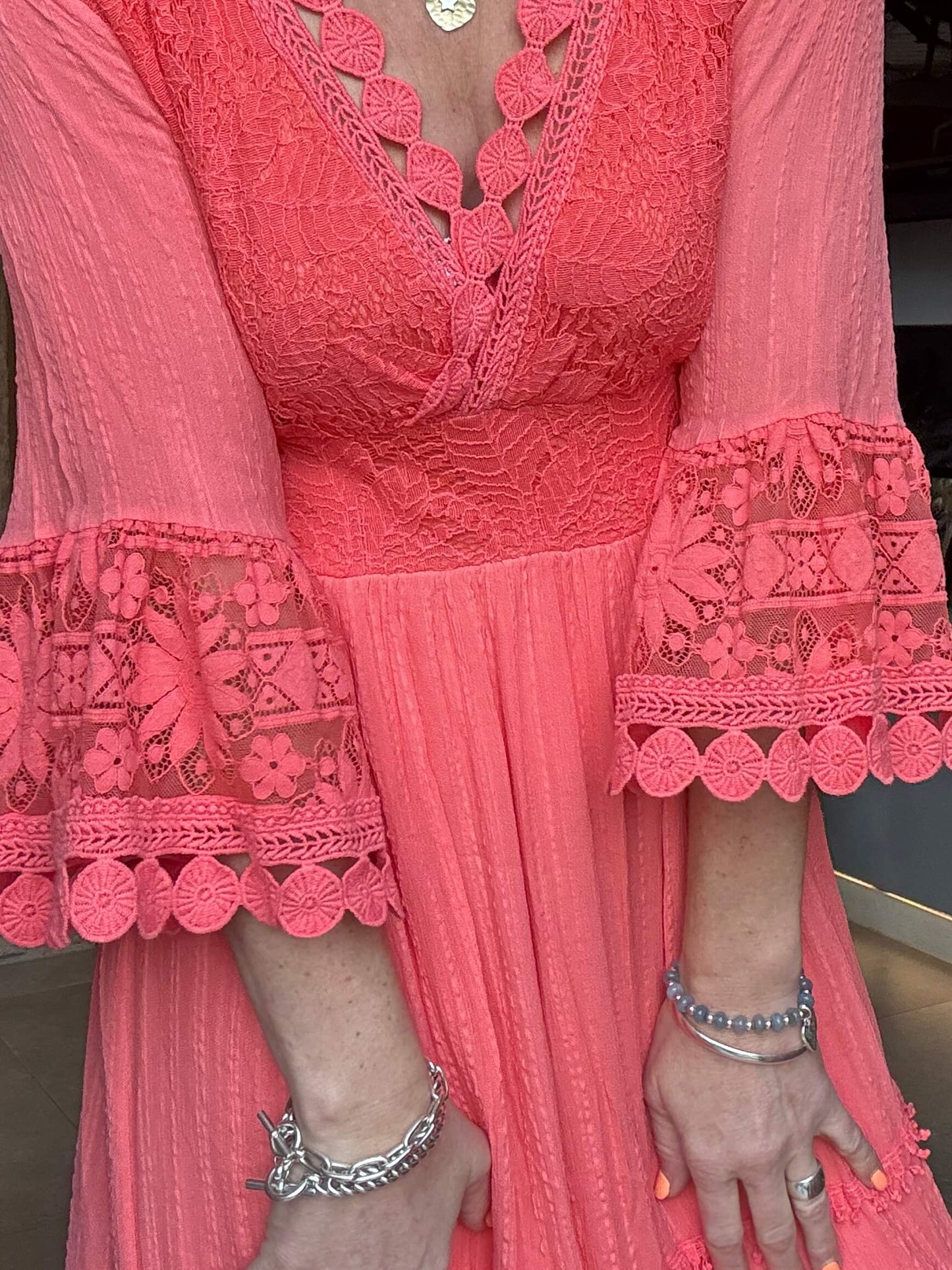 Santorini Dress | Coral