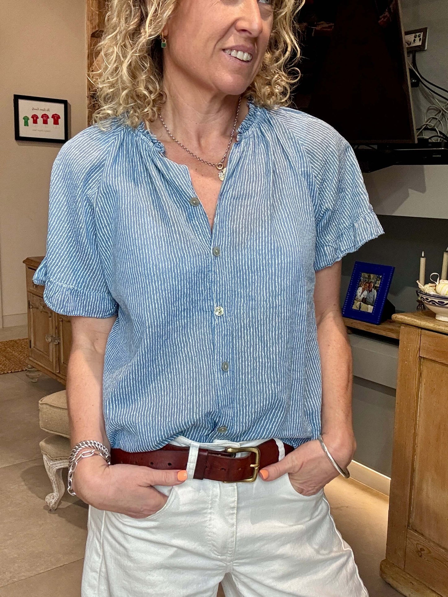 Regatta Blouse | Chambray Blue
