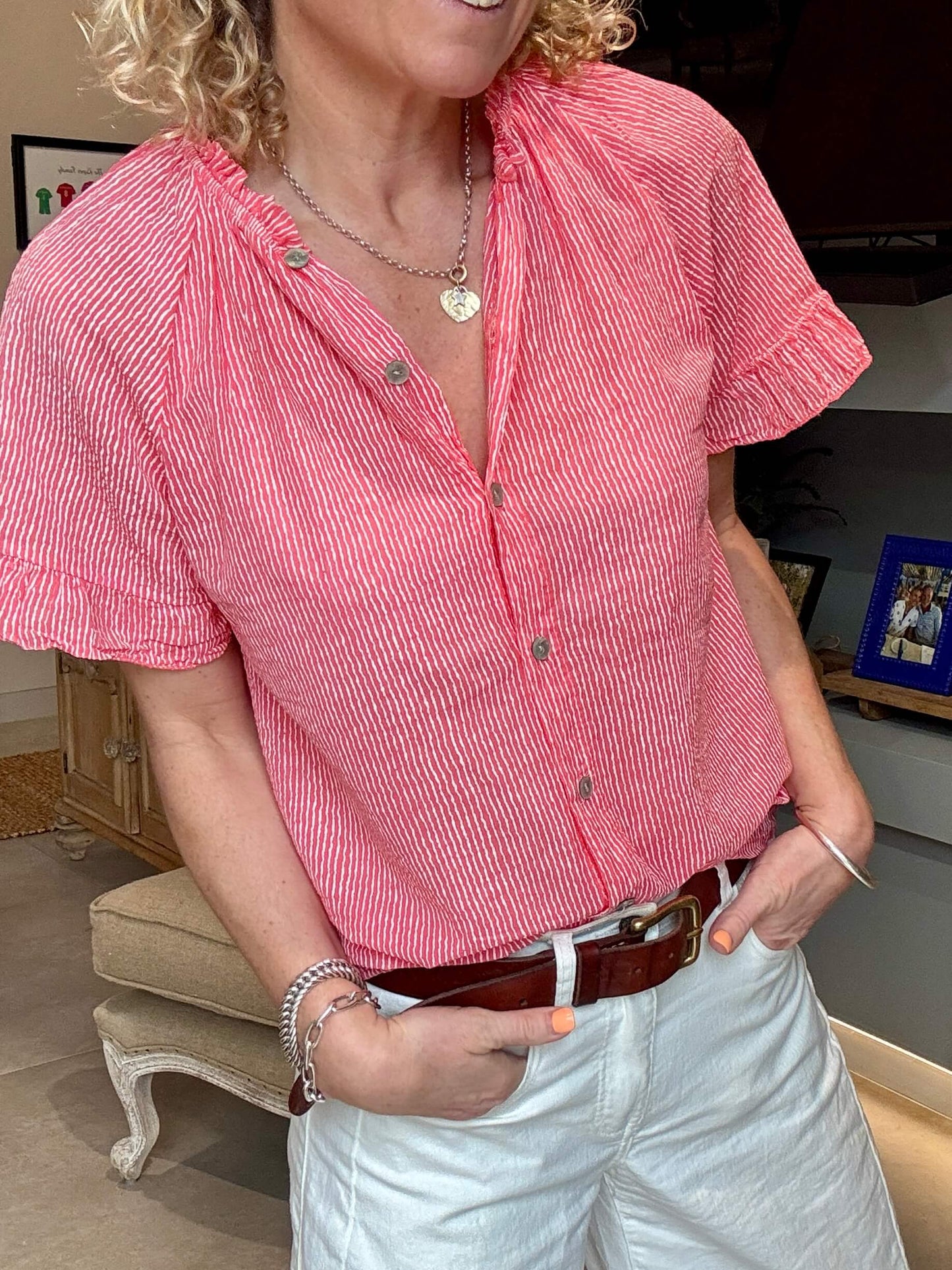 Regatta Blouse | Coral