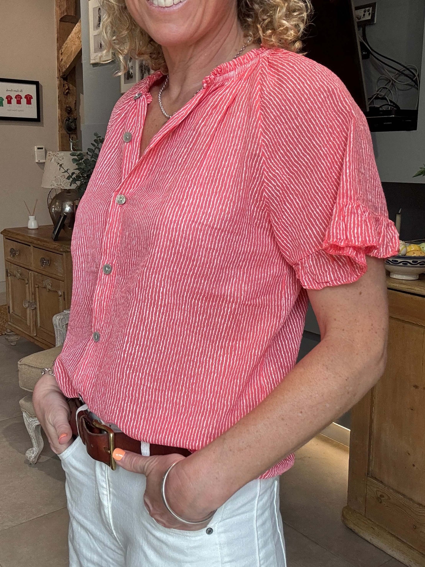 Regatta Blouse | Coral