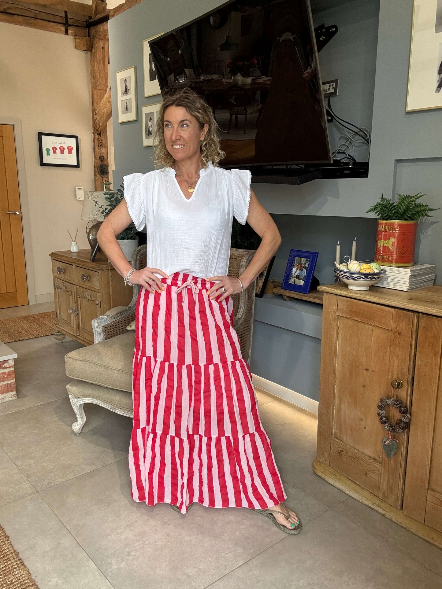 Candy Stripe Maxi Skirt