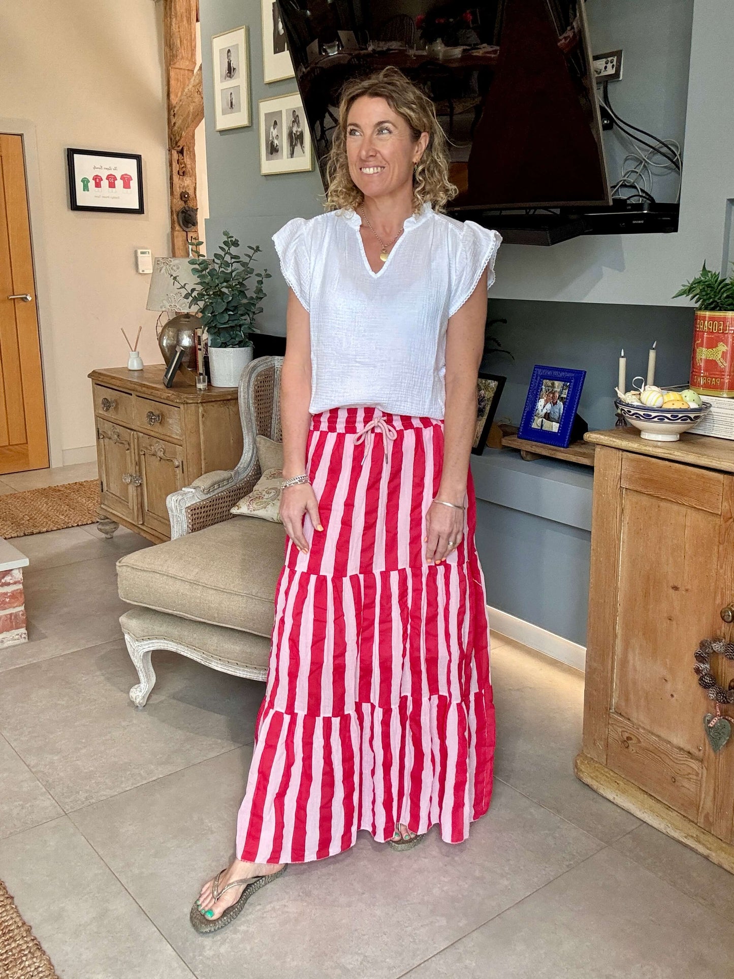 Candy Stripe Maxi Skirt