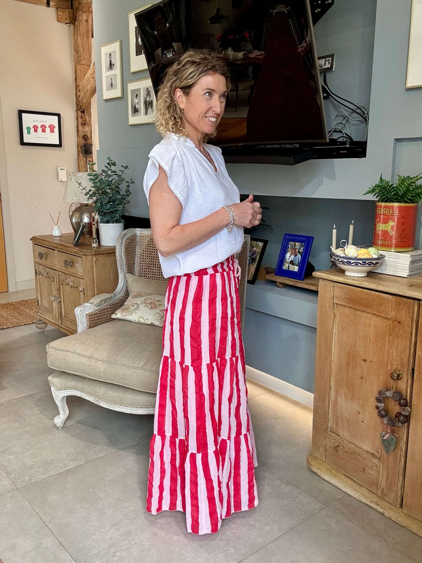 Candy Stripe Maxi Skirt