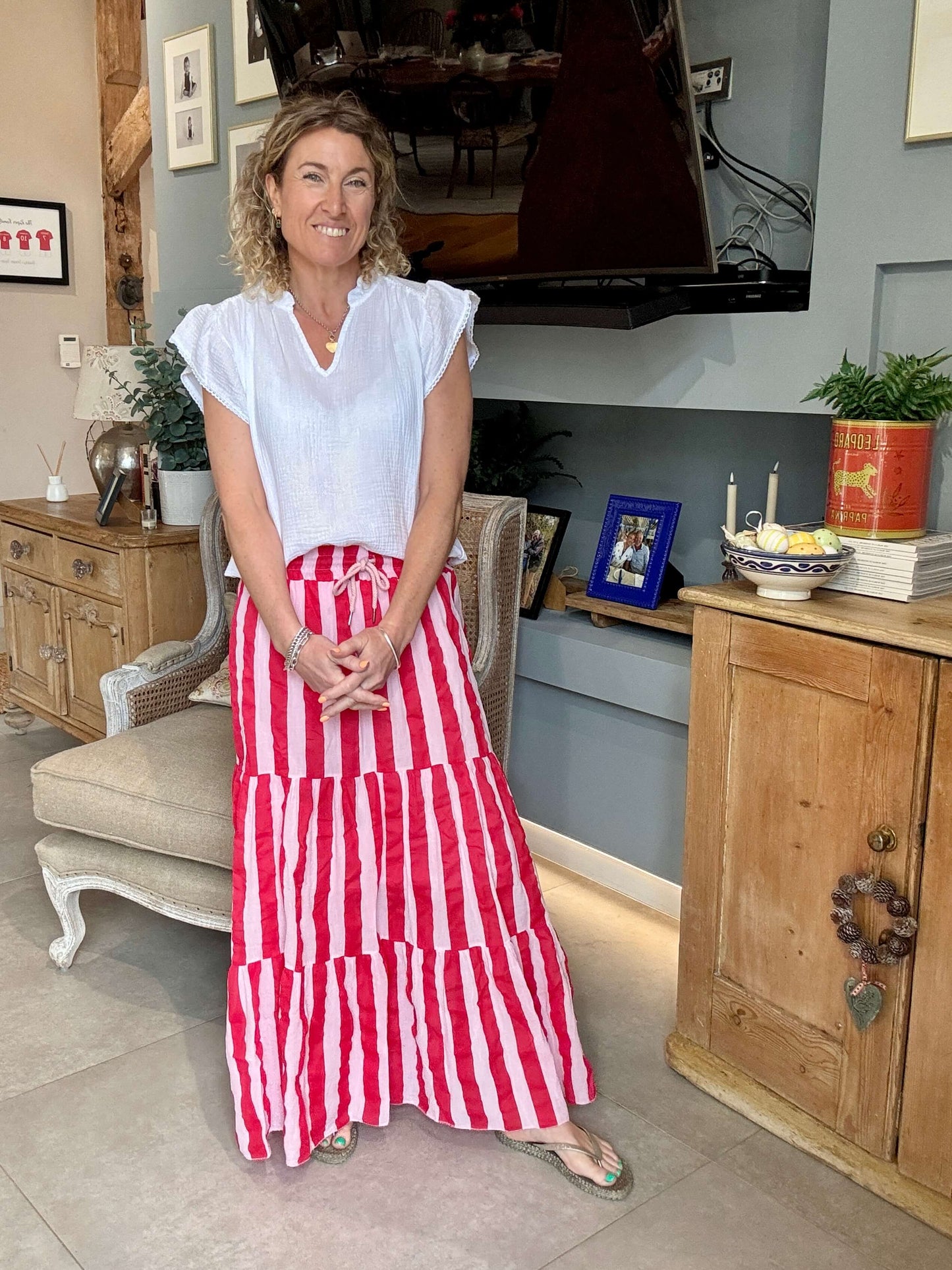 Candy Stripe Maxi Skirt