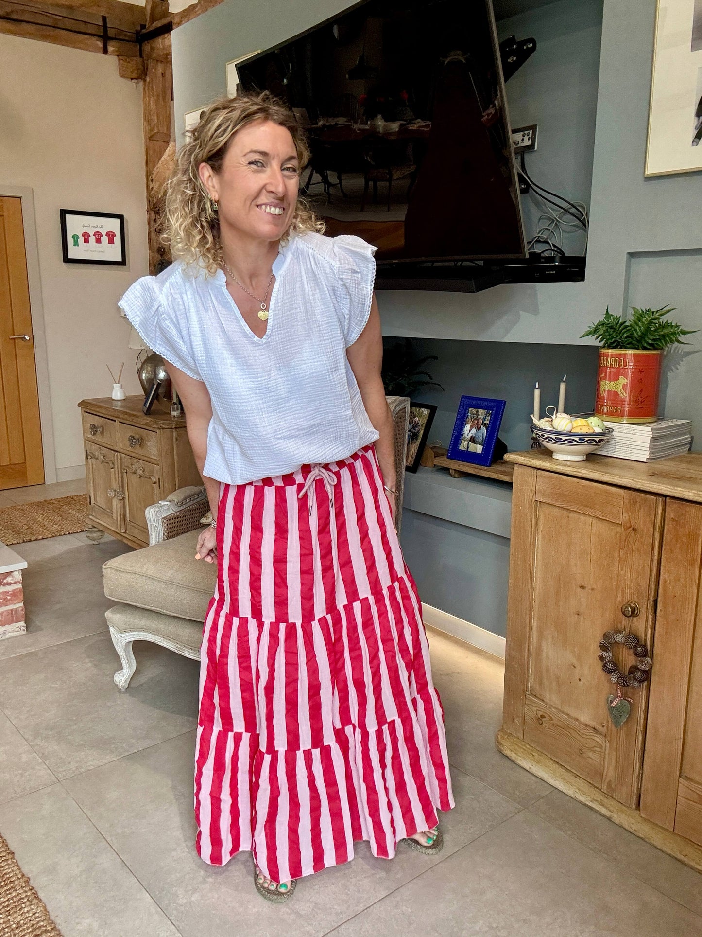 Candy Stripe Maxi Skirt