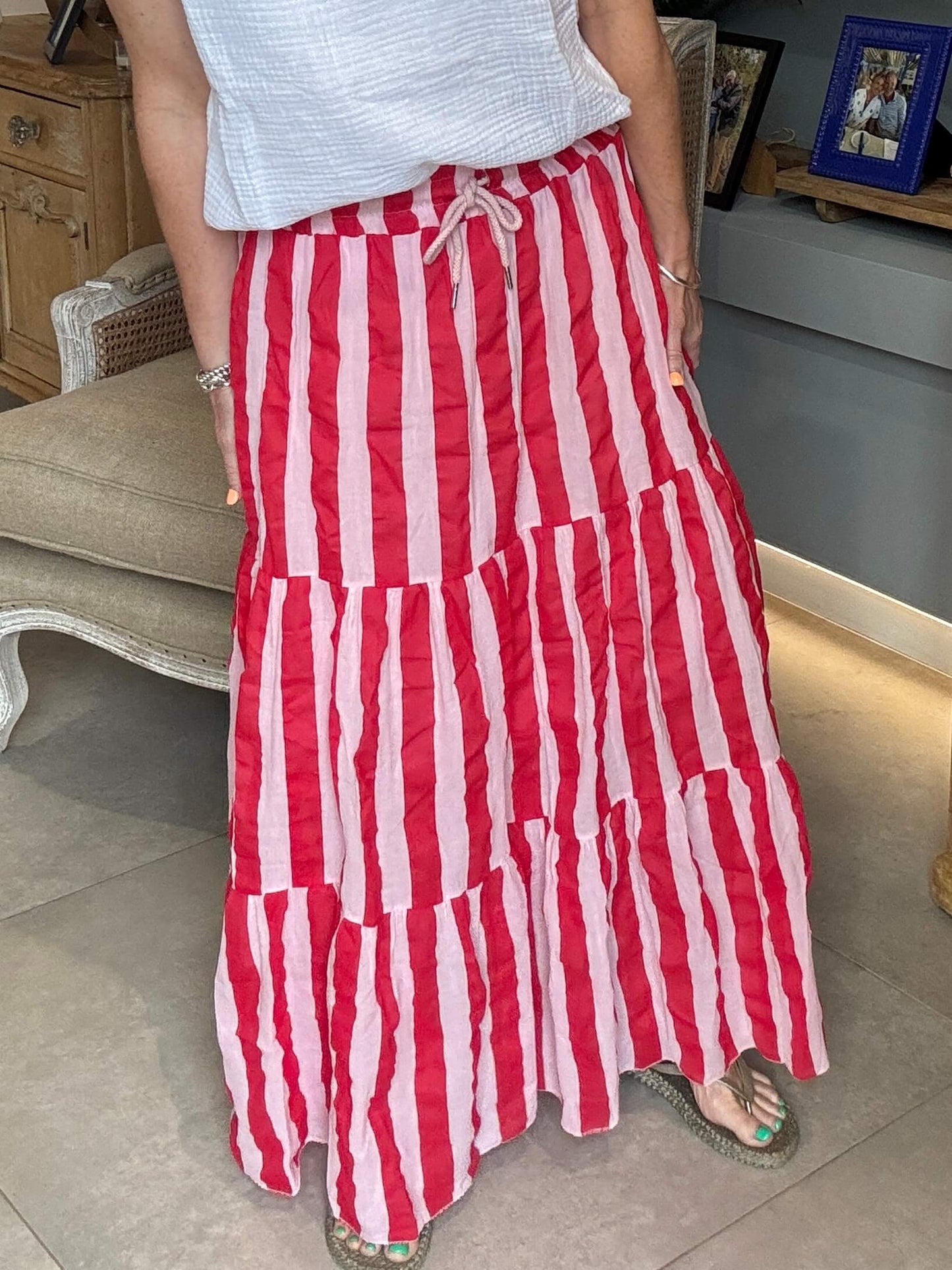 Candy Stripe Maxi Skirt