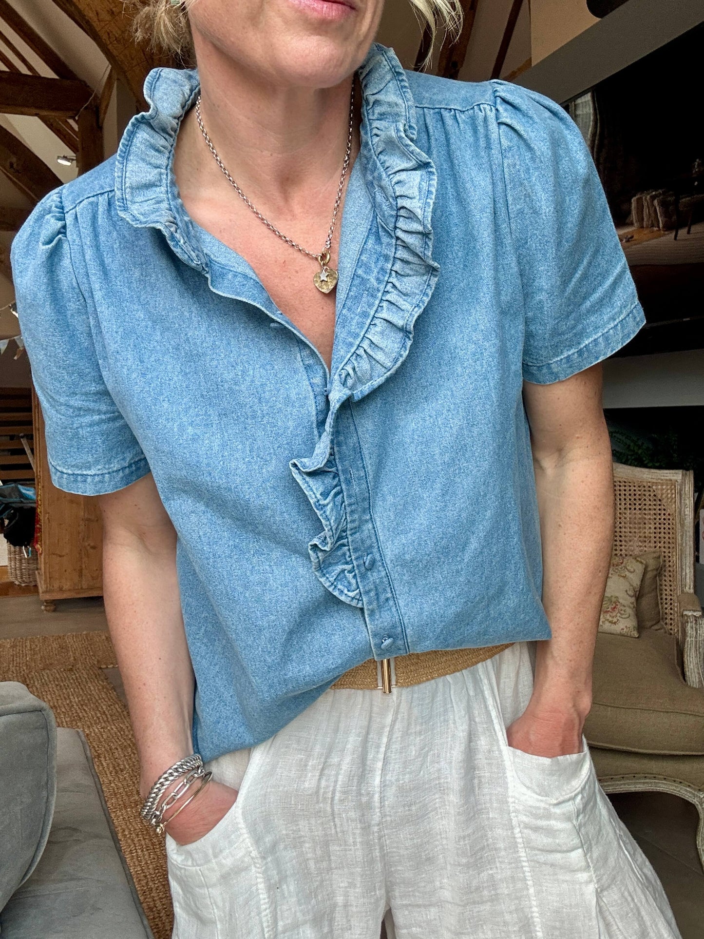 Shirley Denim Blouse