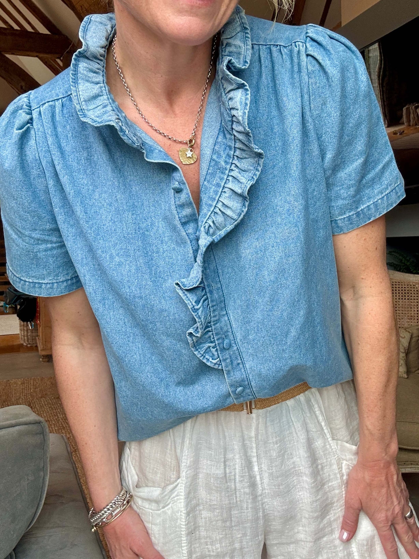 Shirley Denim Blouse
