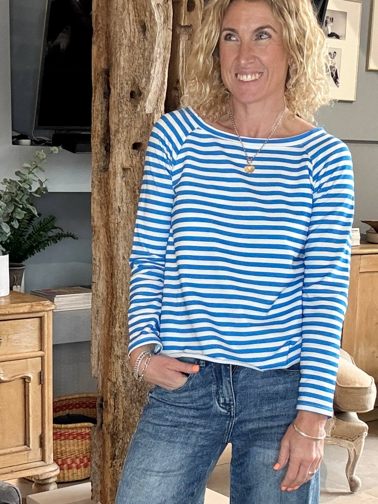 Breton Stripe Slub | Coastal Blue