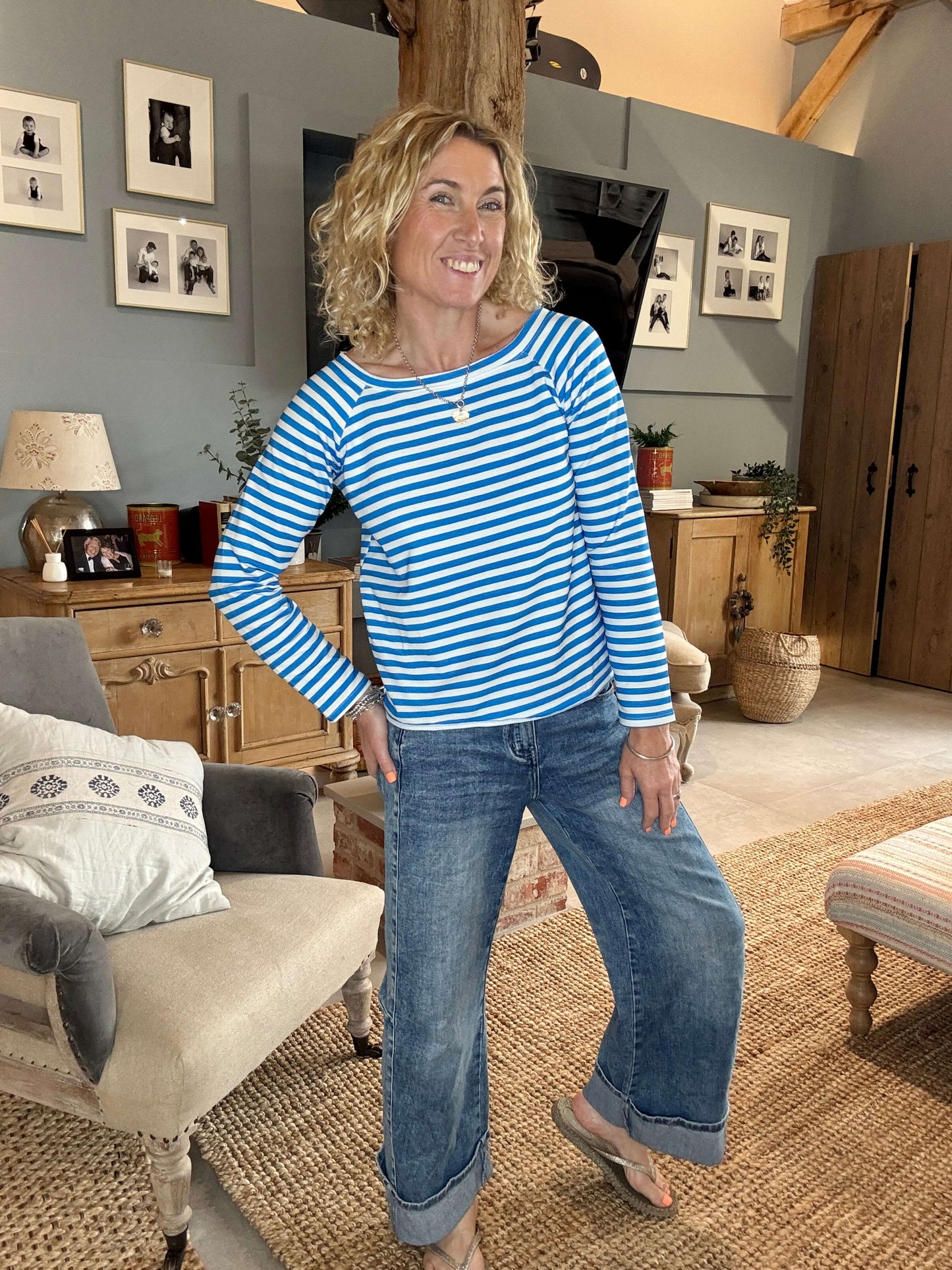 Breton Stripe Slub | Coastal Blue