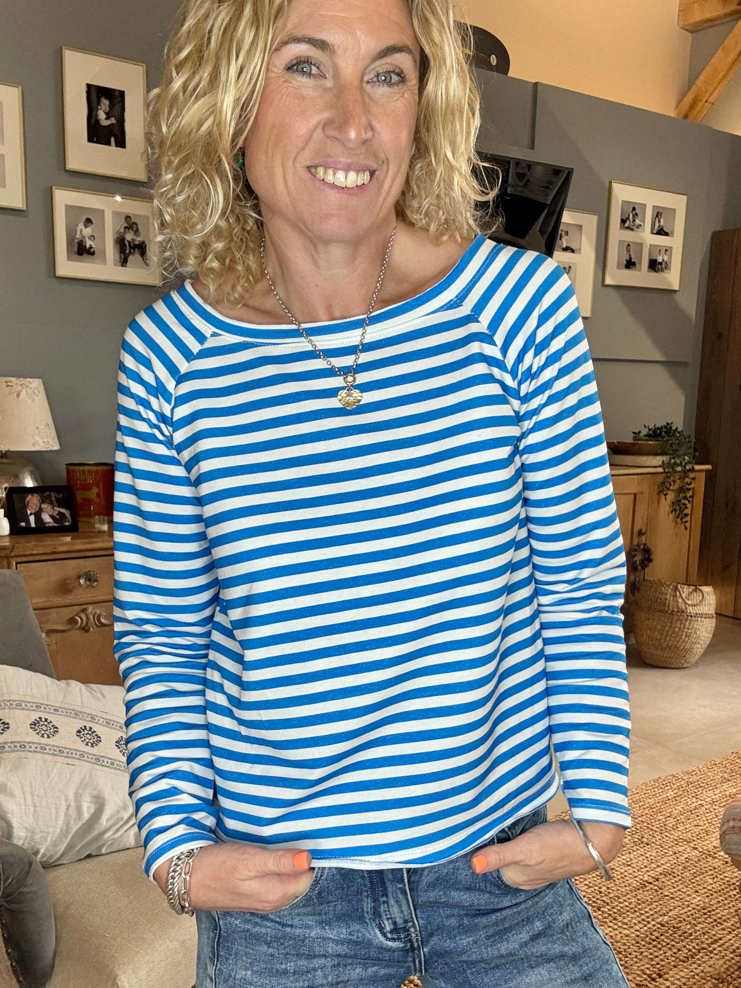 Breton Stripe Slub | Coastal Blue