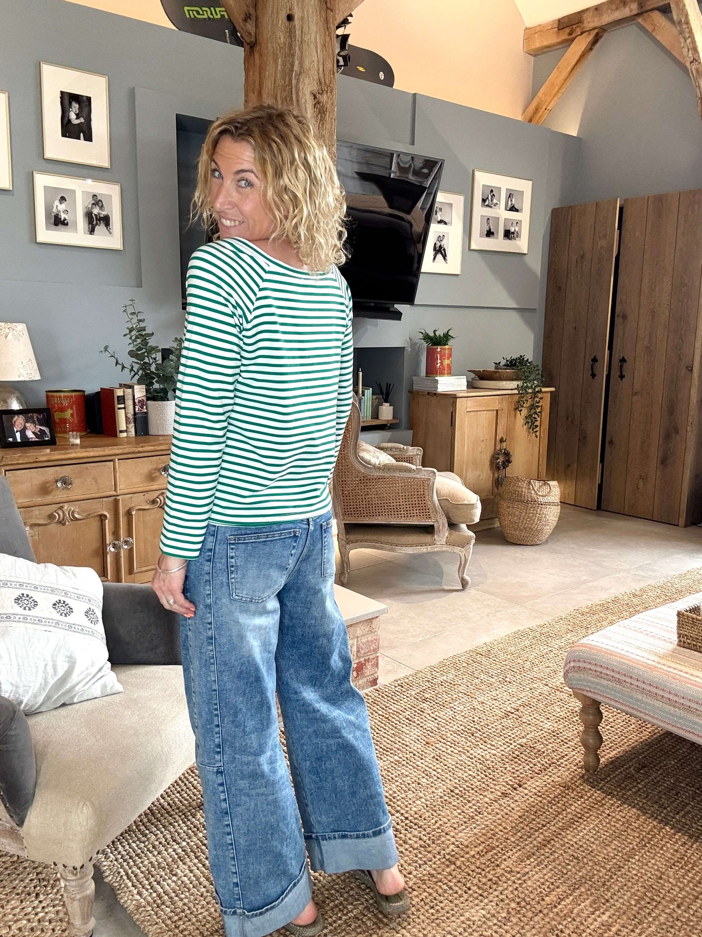 Breton Stripe Slub | Sea Green