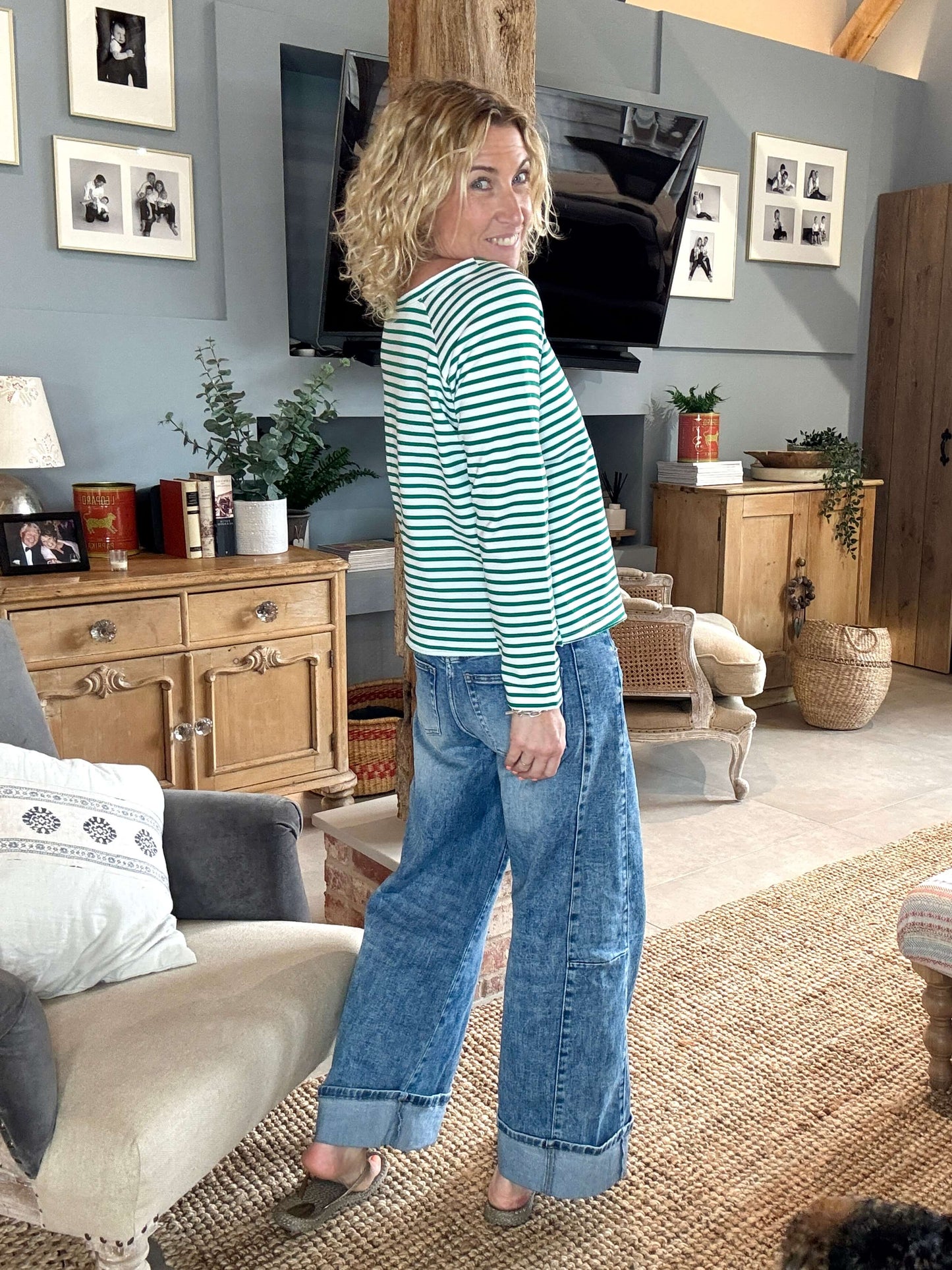 Breton Stripe Slub | Sea Green