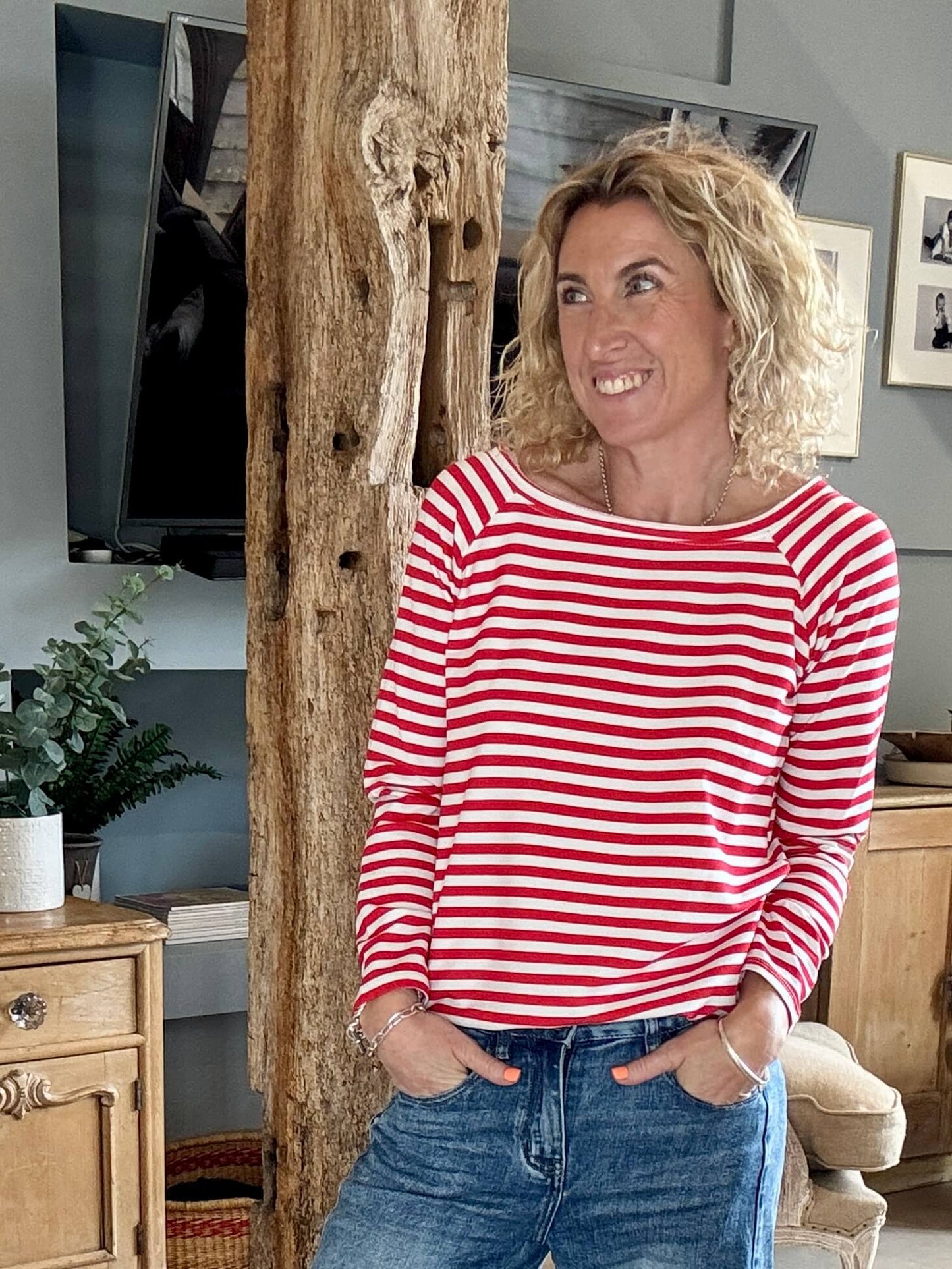 Breton Stripe Slub | Cornish Red