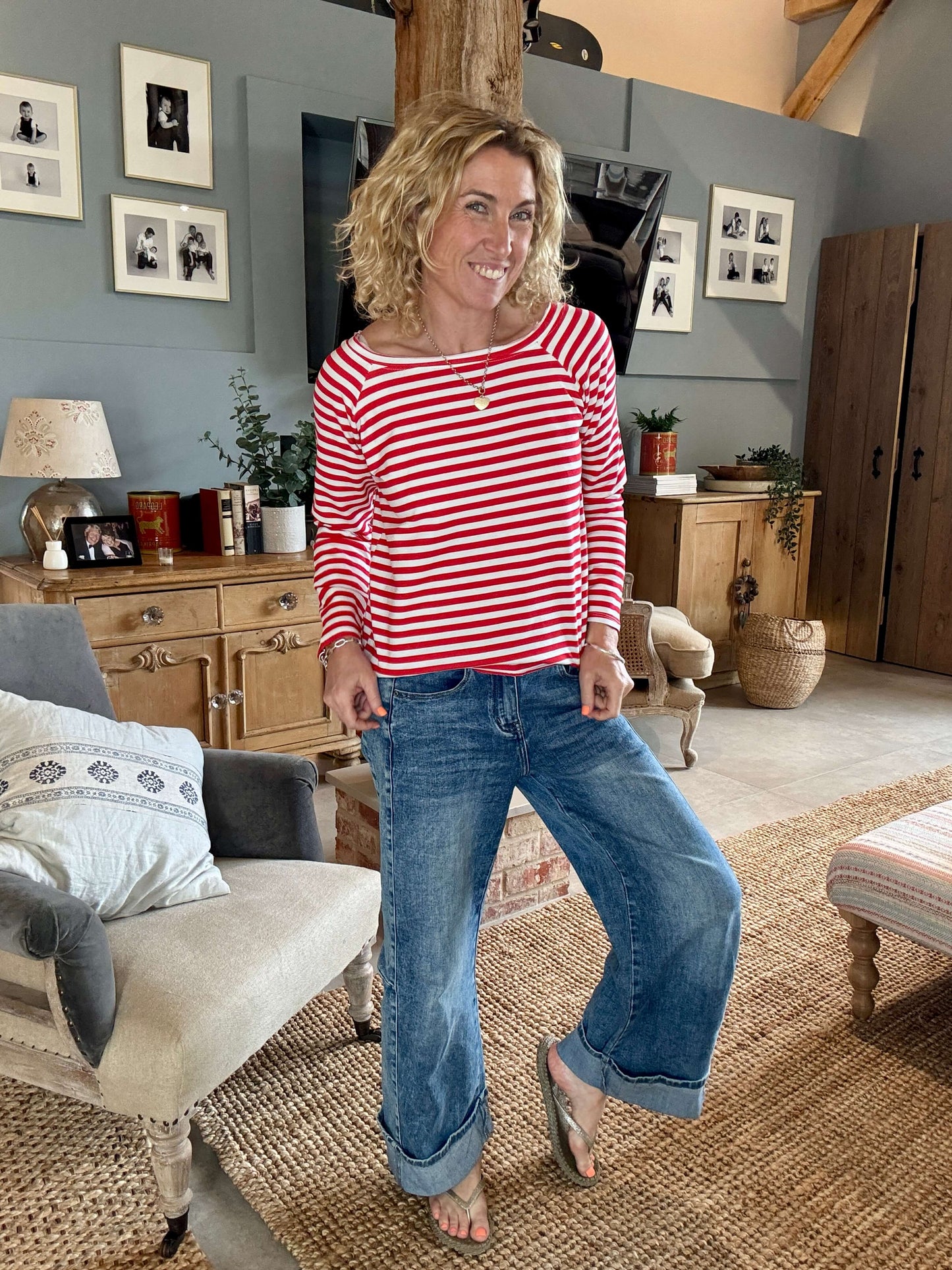 Breton Stripe Slub | Cornish Red