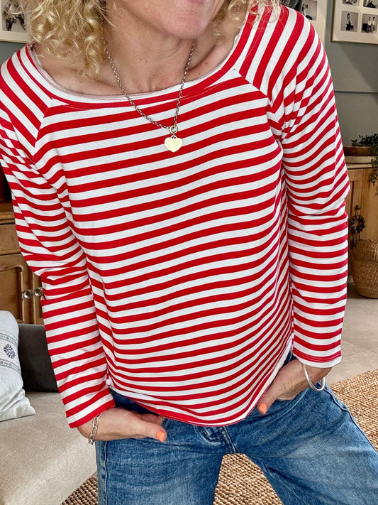 Breton Stripe Slub | Cornish Red